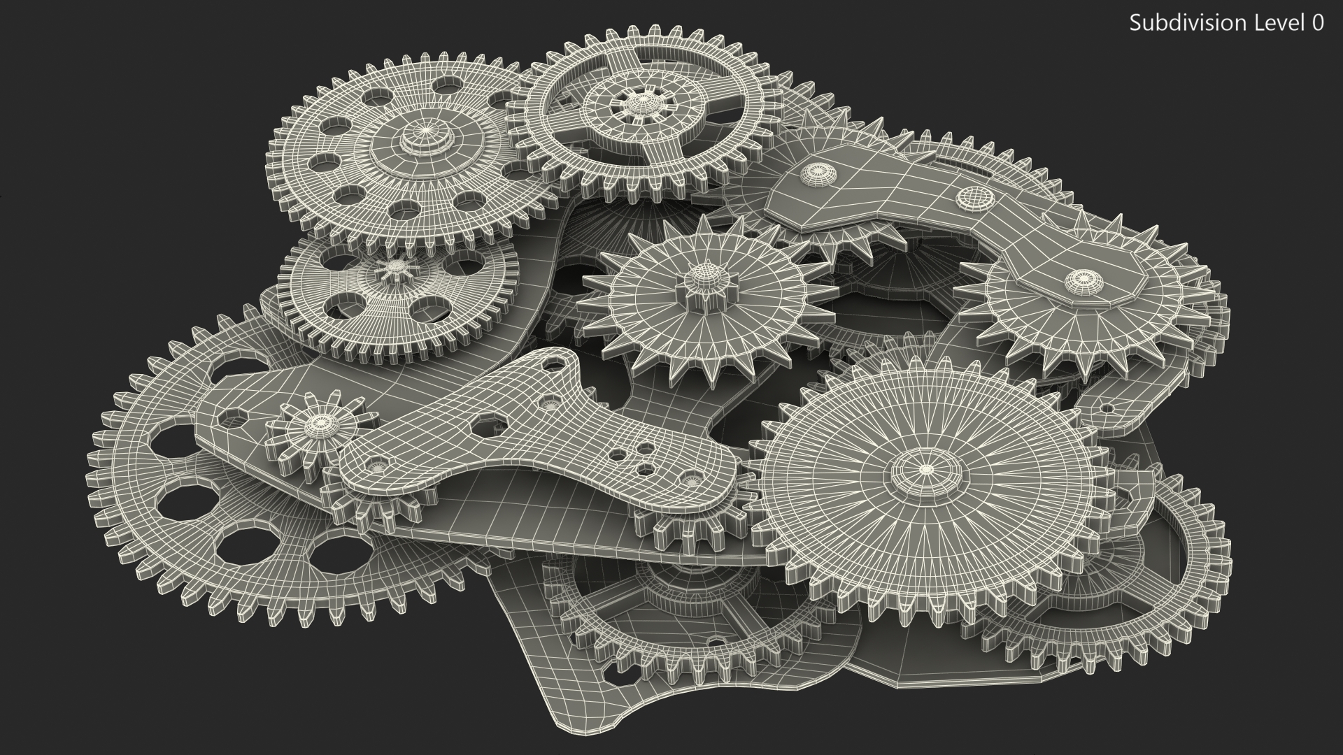 3D model Cog Gears Mechanism Mixed