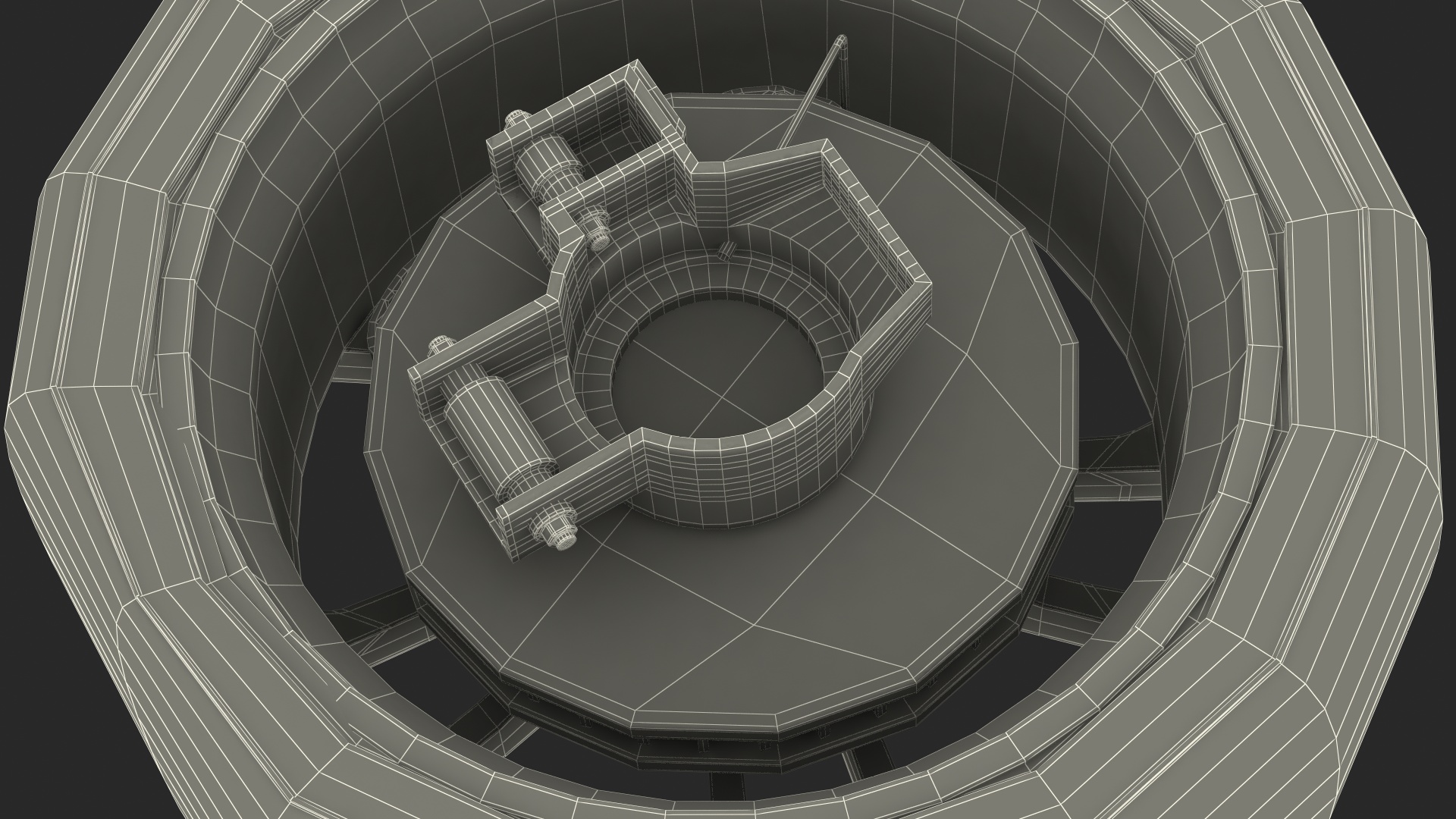 3D Abandoned Car Flat Tire model