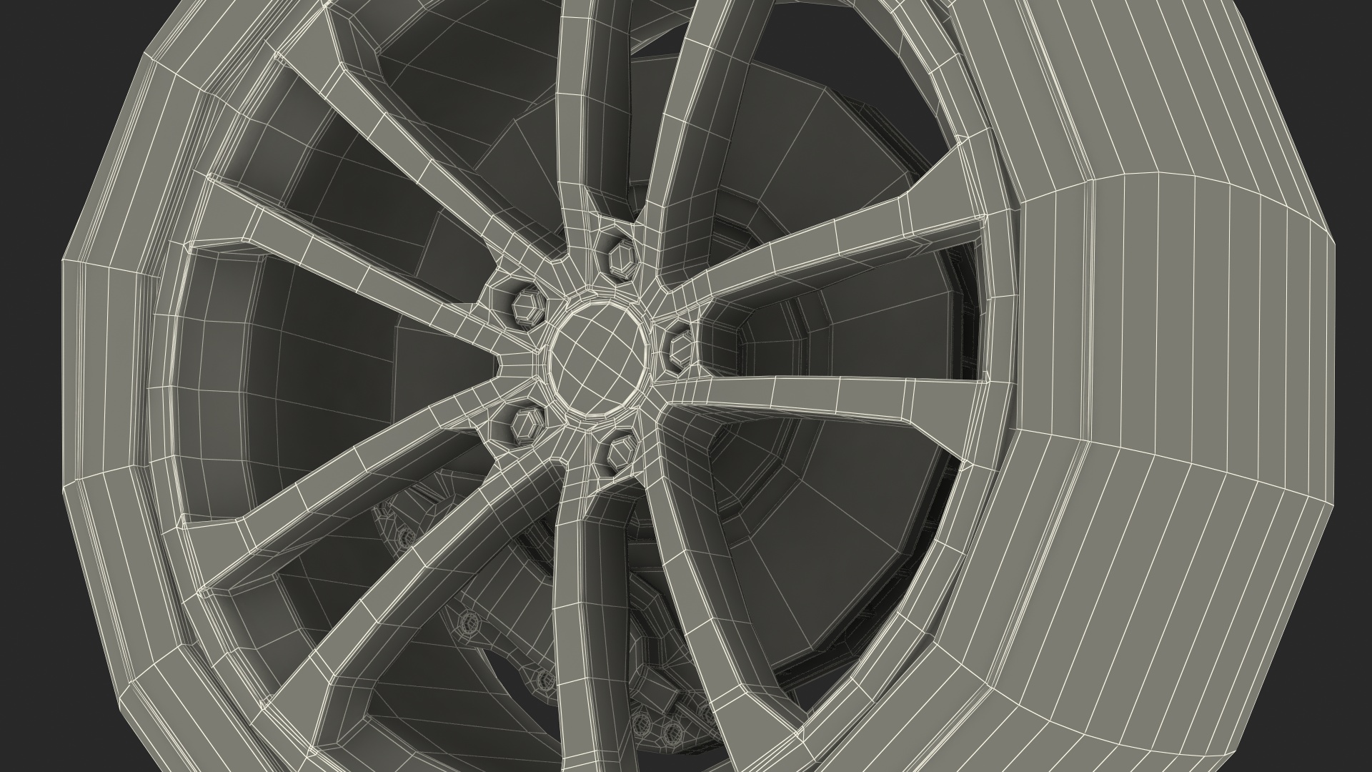 3D Abandoned Car Flat Tire model