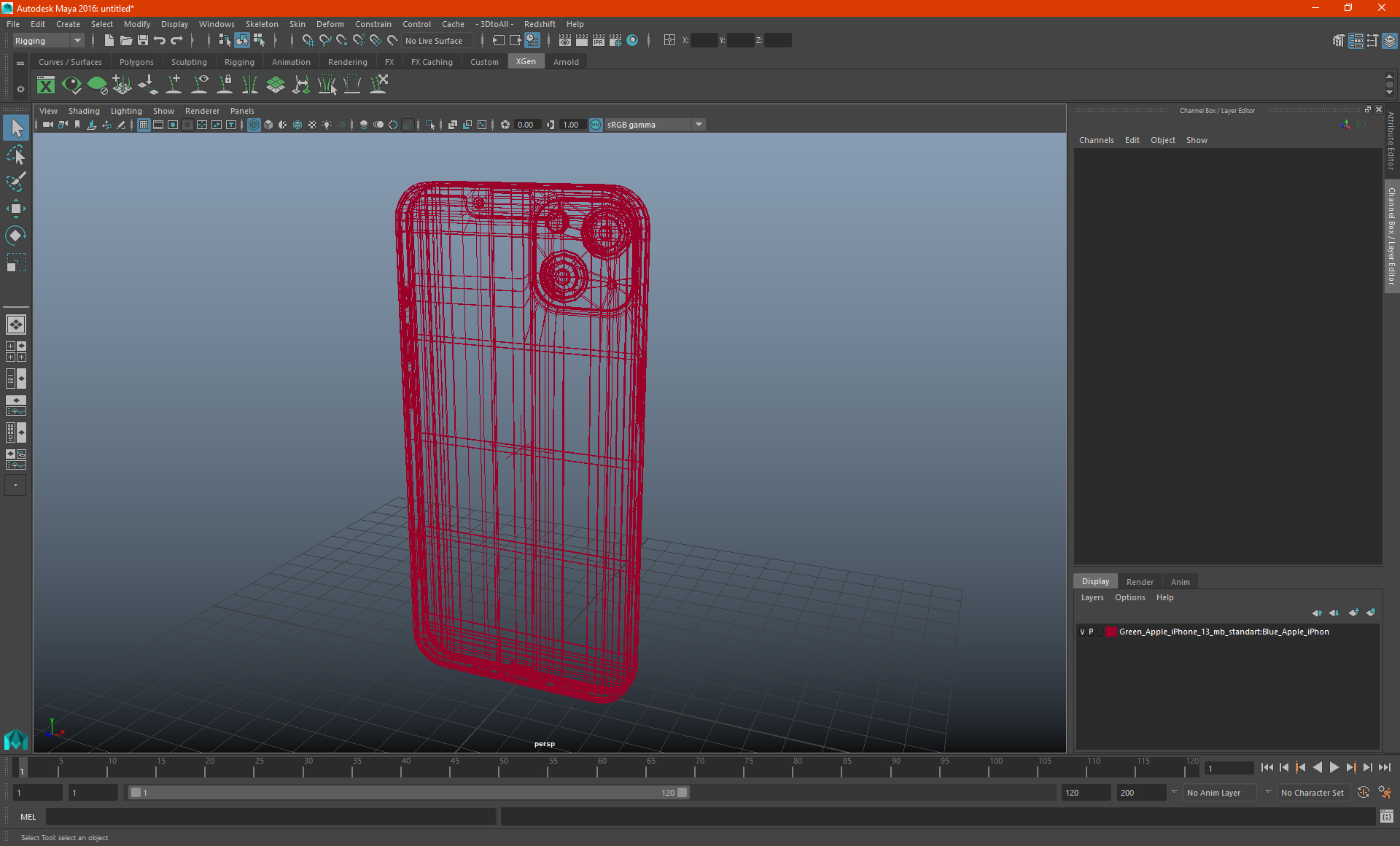 3D Green Apple iPhone 13