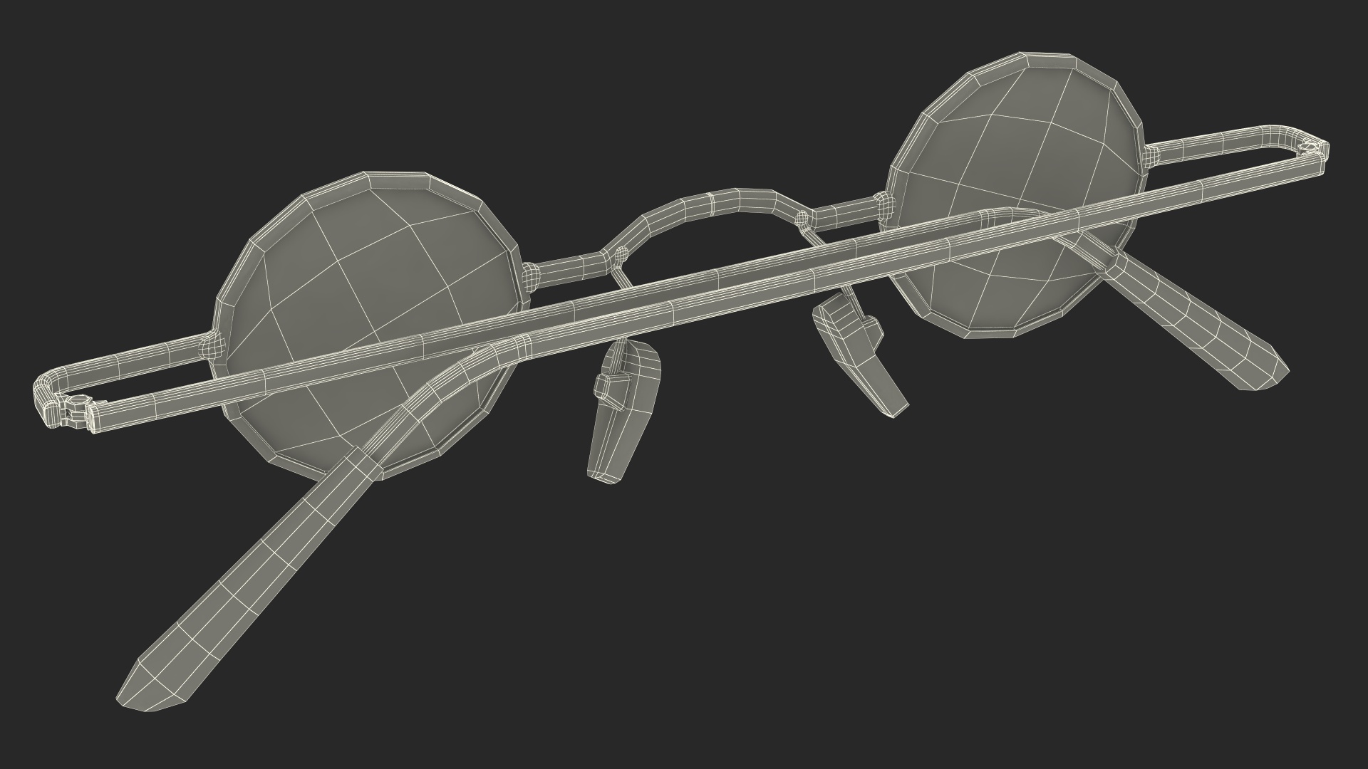 3D model Unisex Vintage Rock Punk Sunglasses