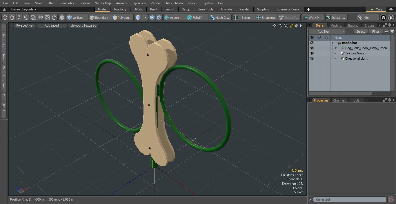 Dog Park Hoop Jump Green 3D model