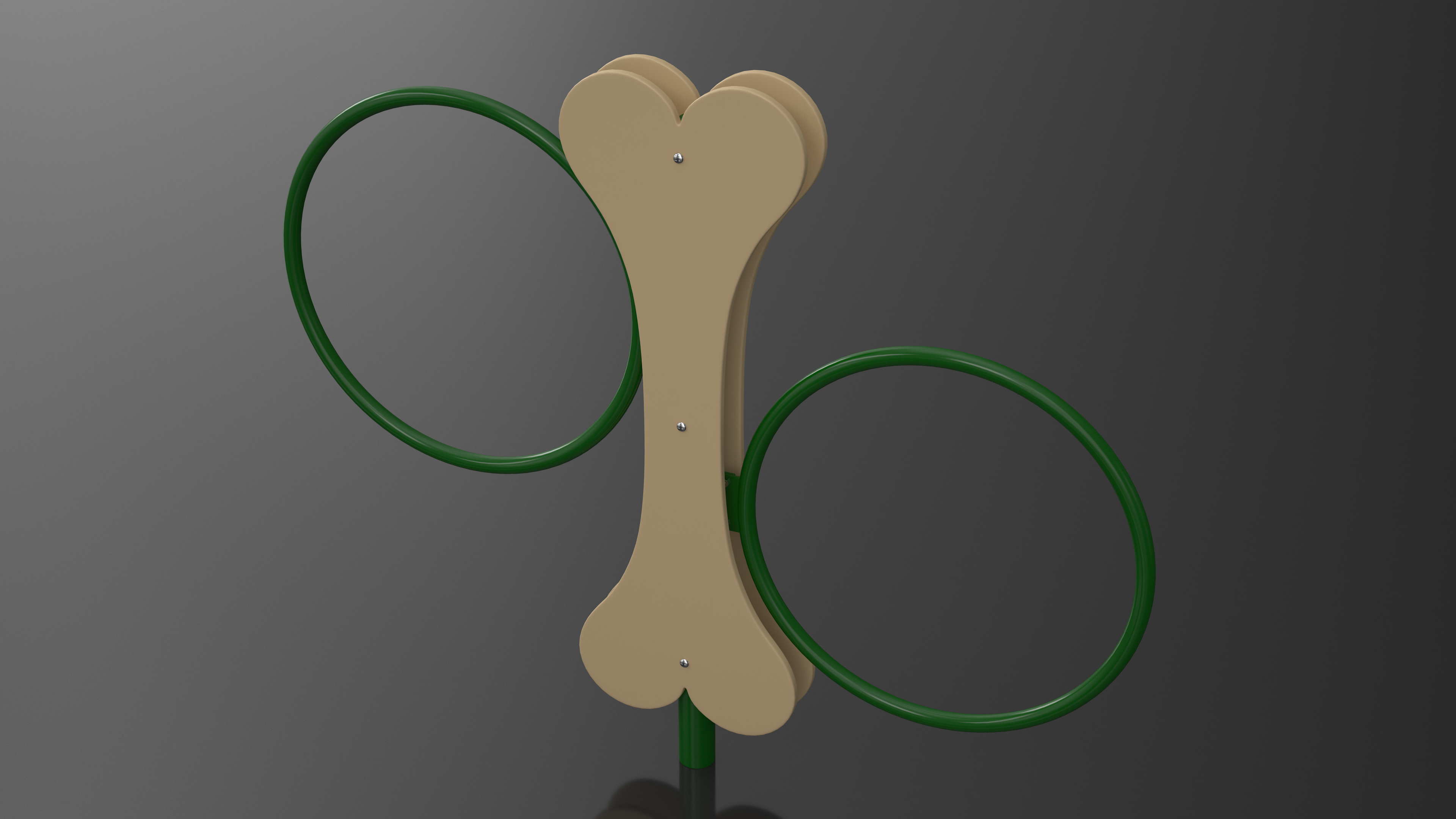 Dog Park Hoop Jump Green 3D model
