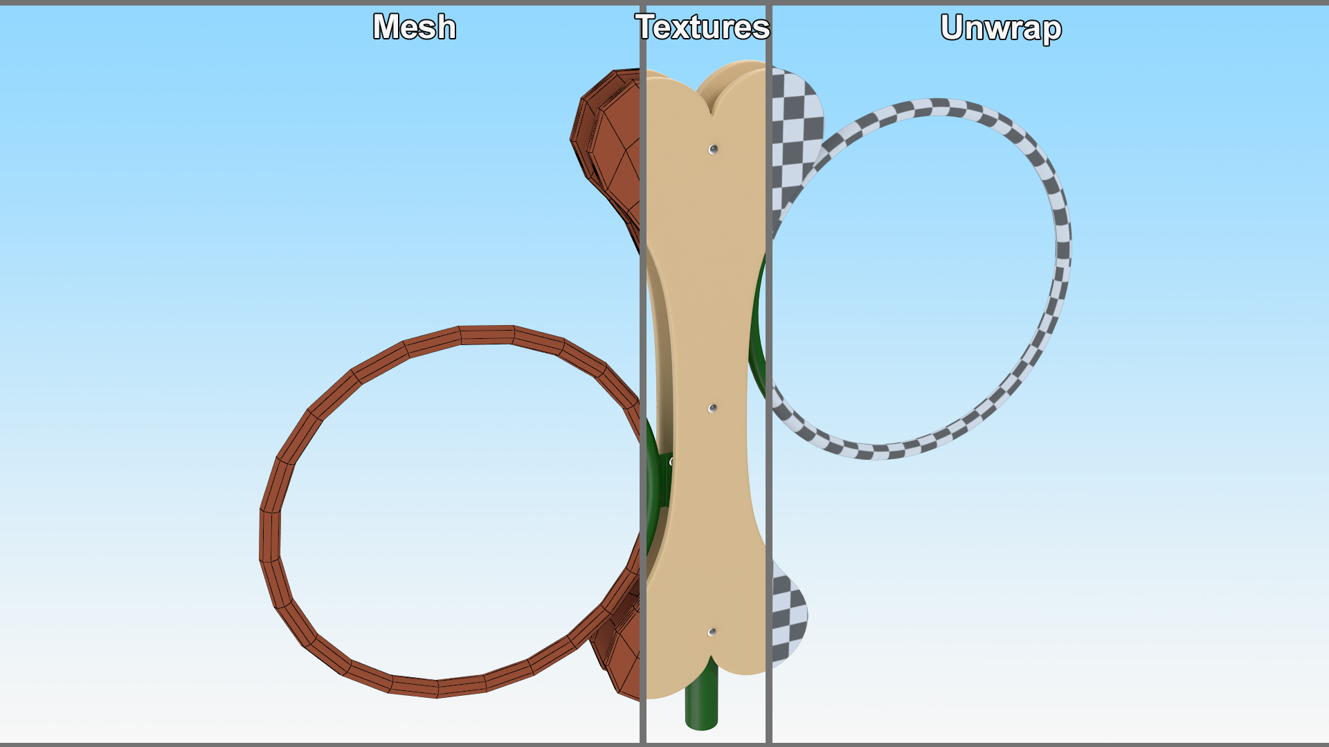 Dog Park Hoop Jump Green 3D model
