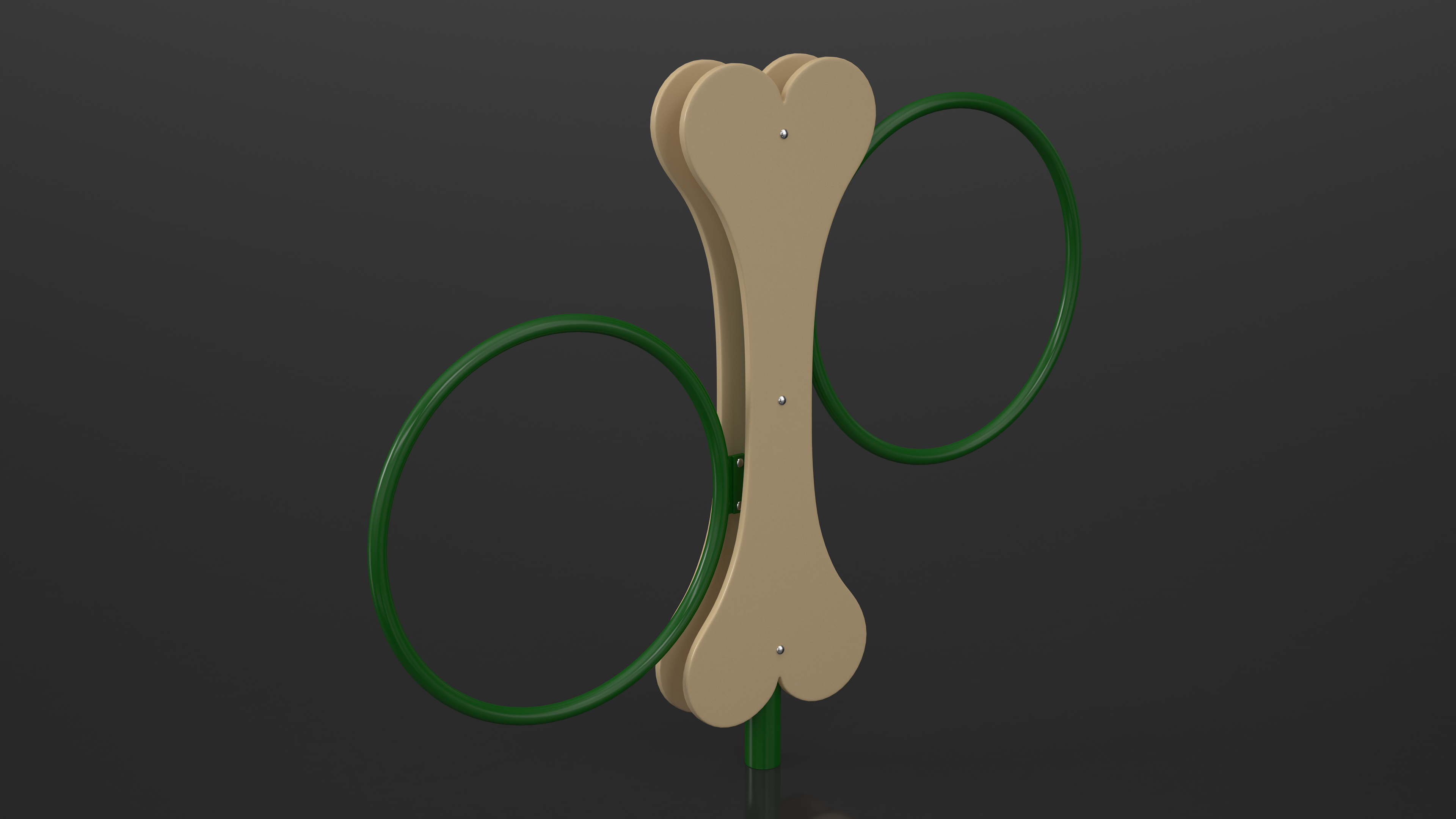 Dog Park Hoop Jump Green 3D model