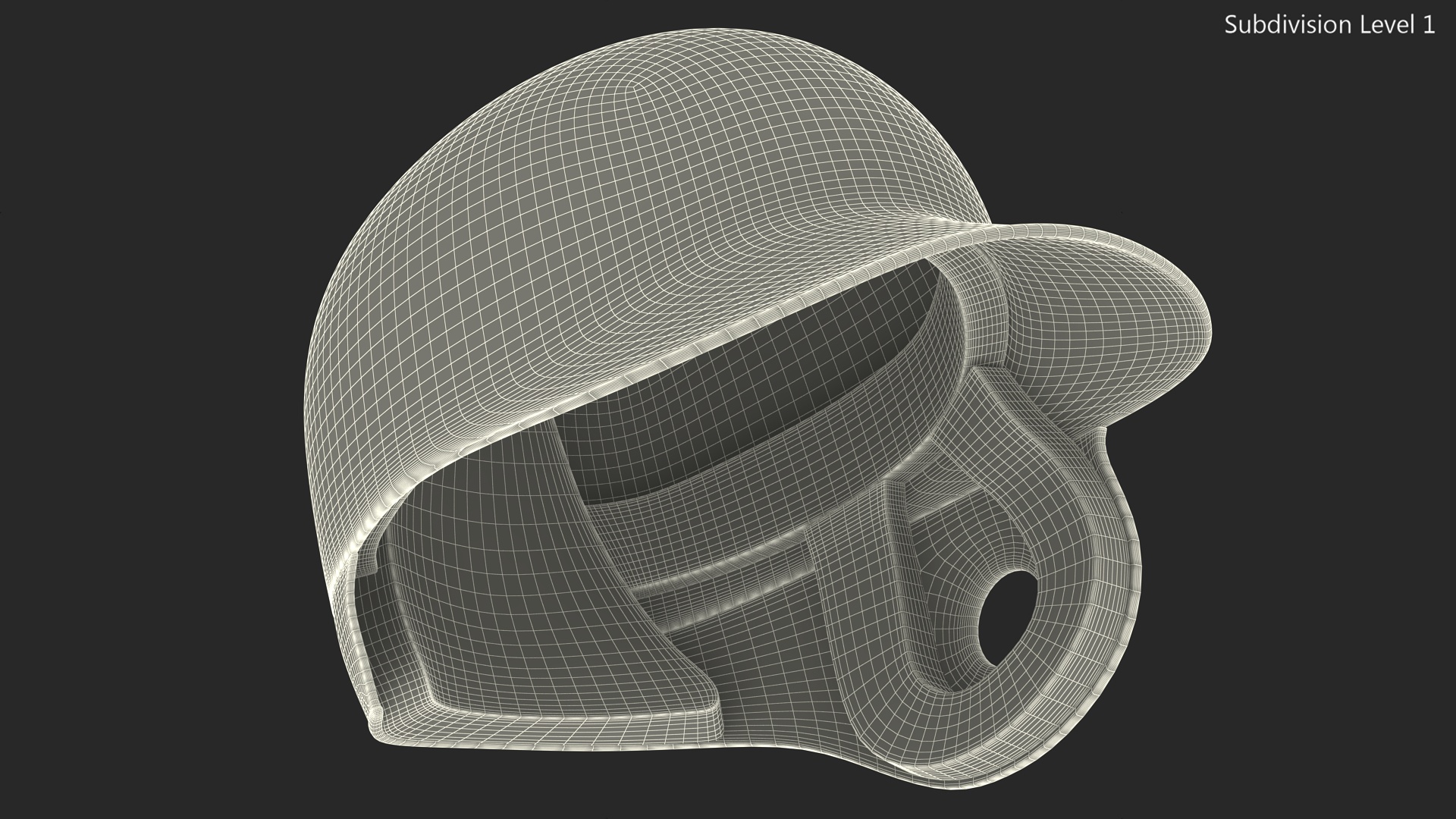 3D model Baseball Helmet Jaw Guard