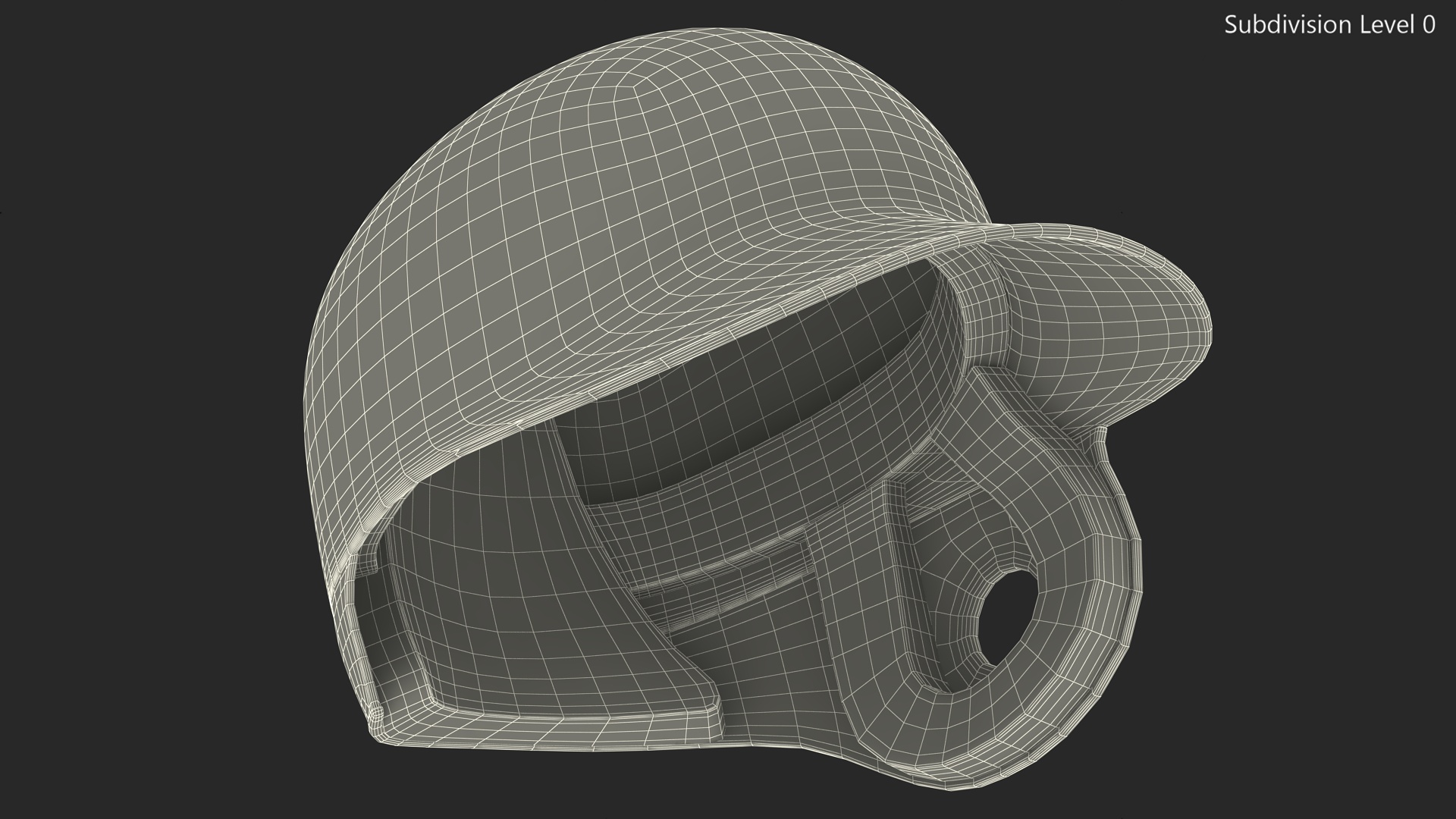 3D model Baseball Helmet Jaw Guard