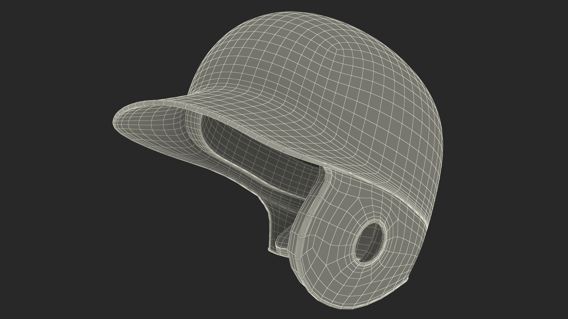 3D model Baseball Helmet Jaw Guard
