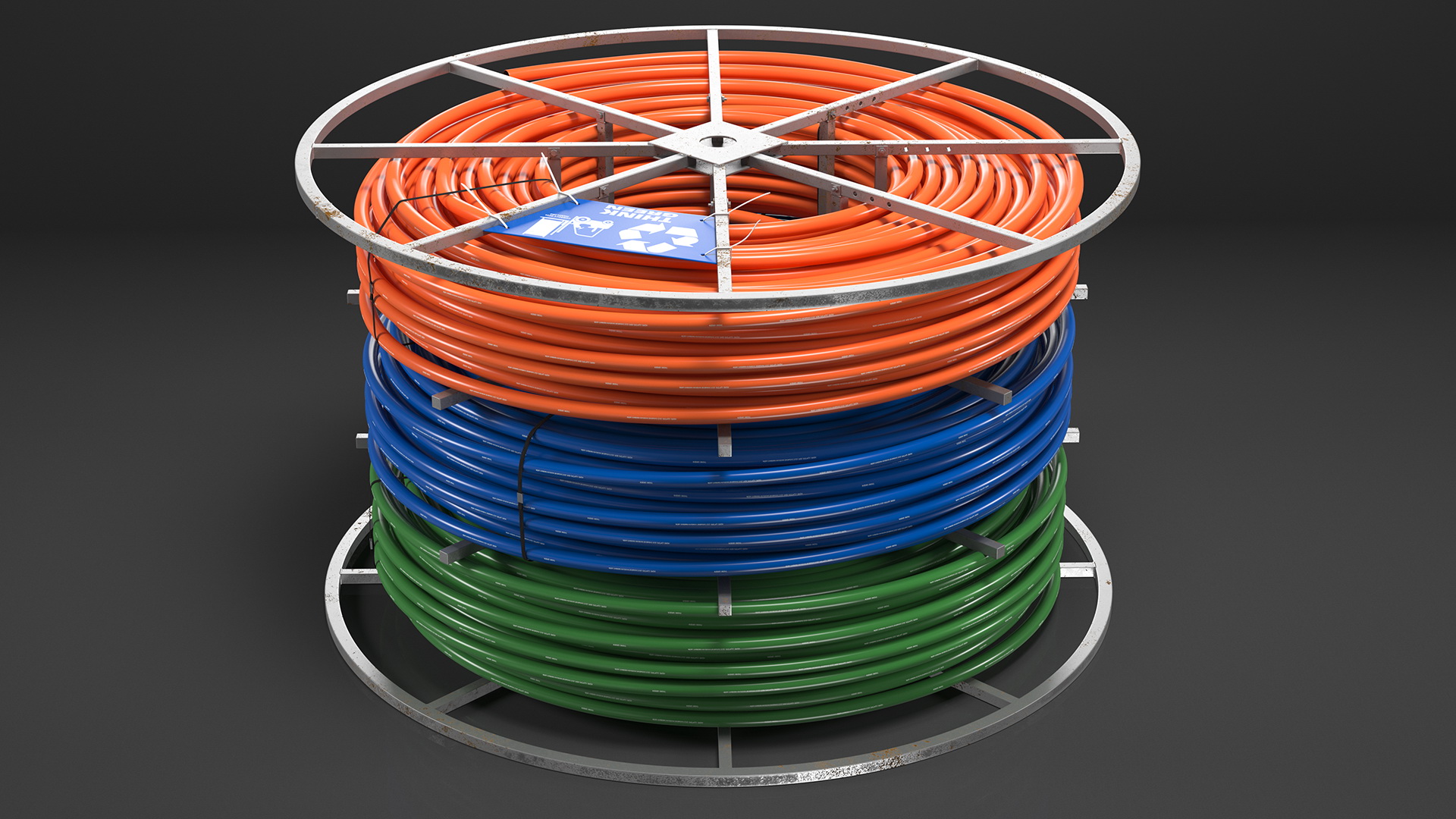 HDPE Conduit Reel 3D