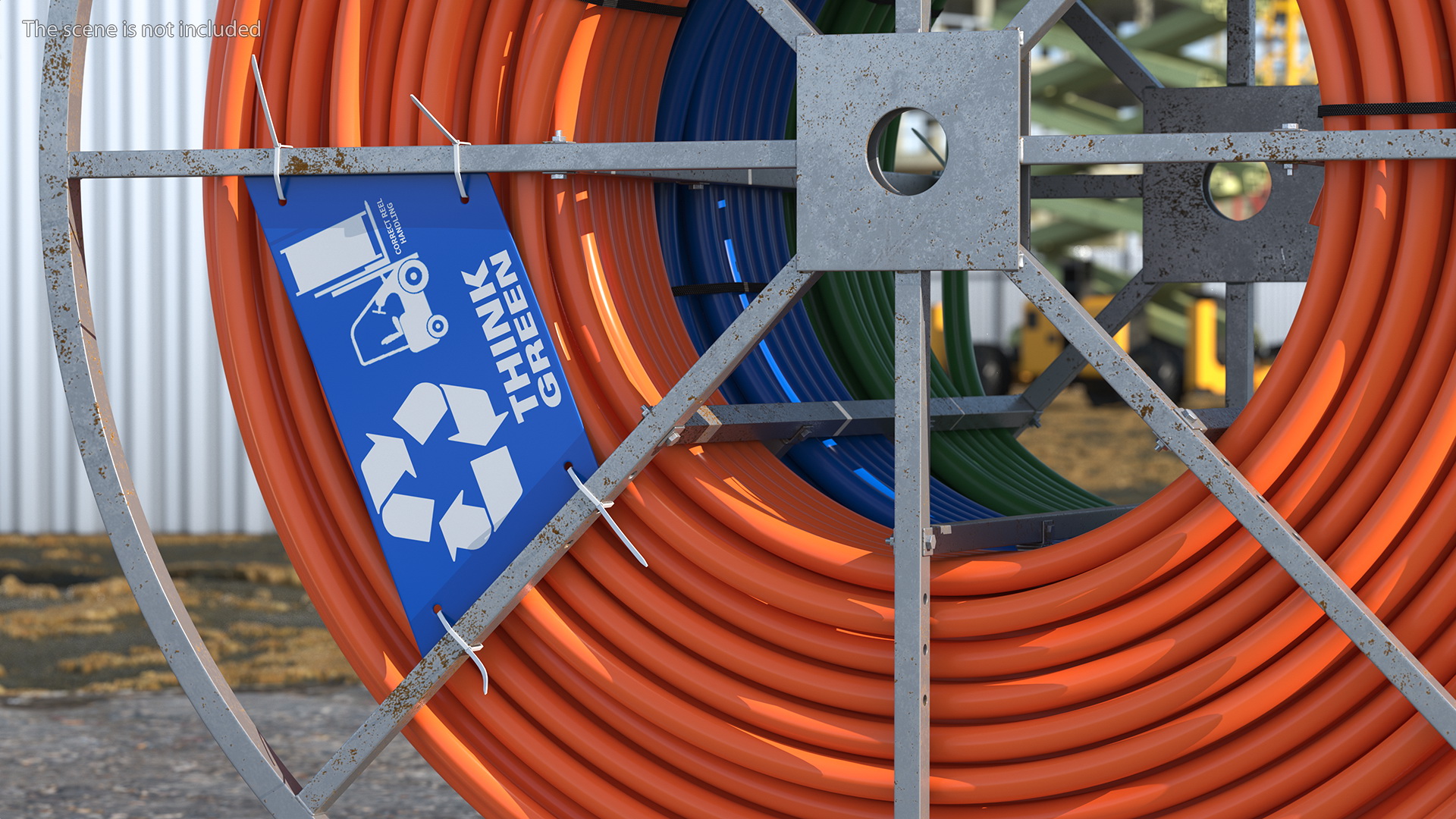 HDPE Conduit Reel 3D