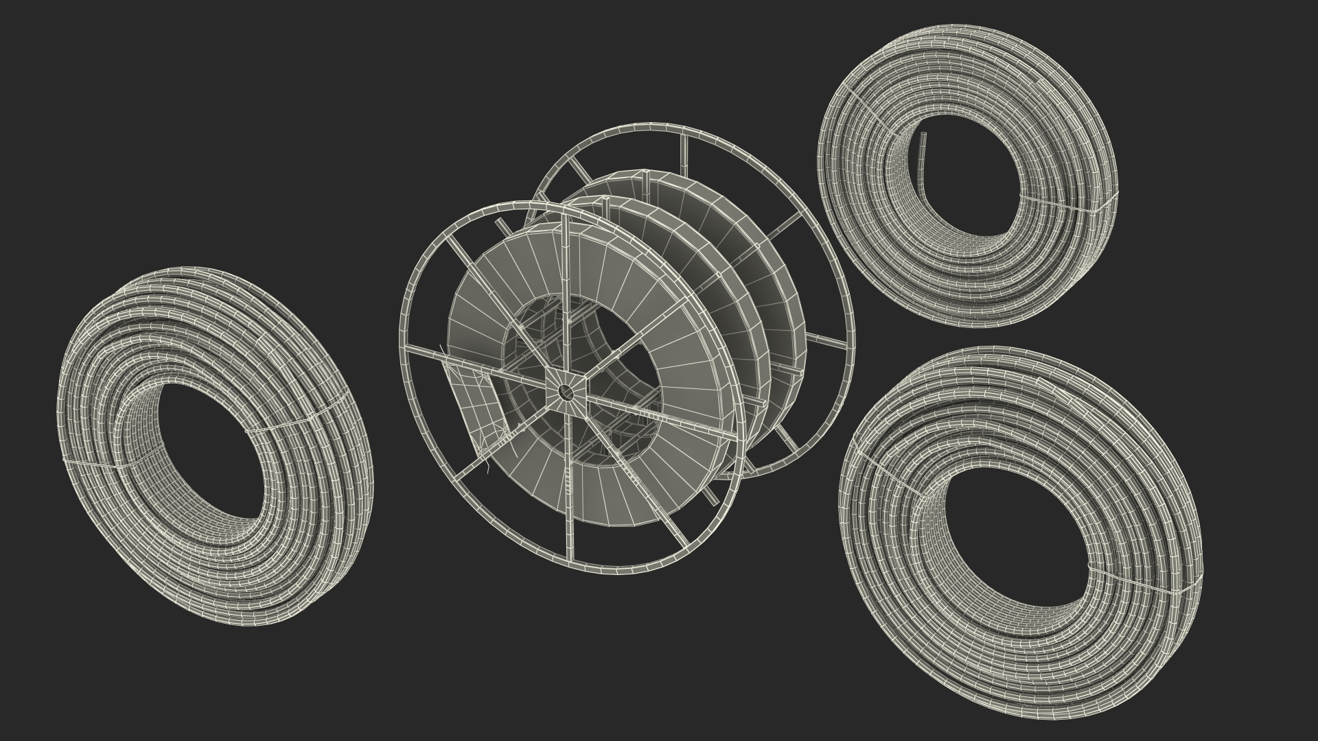 HDPE Conduit Reel 3D