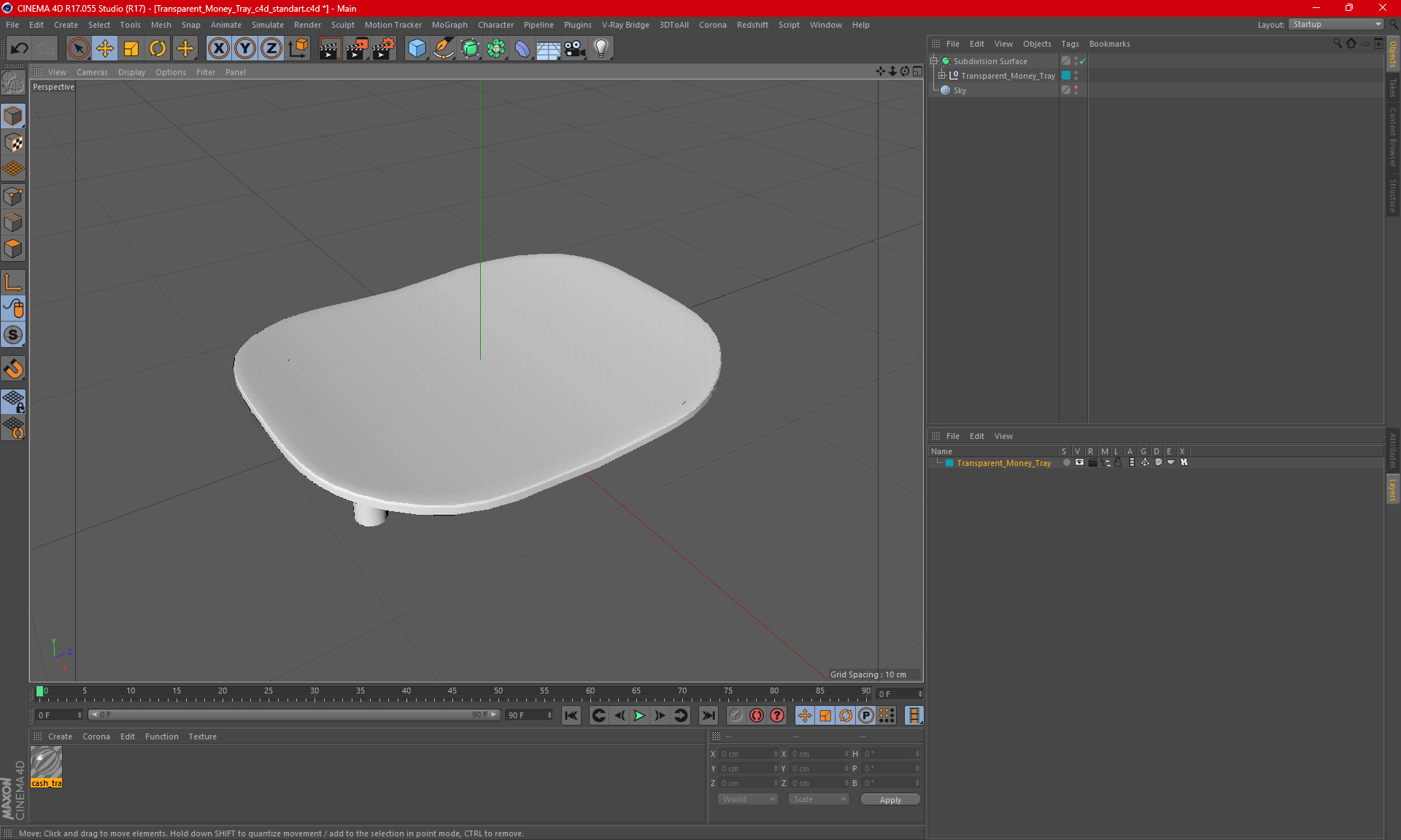 Transparent Money Tray 3D