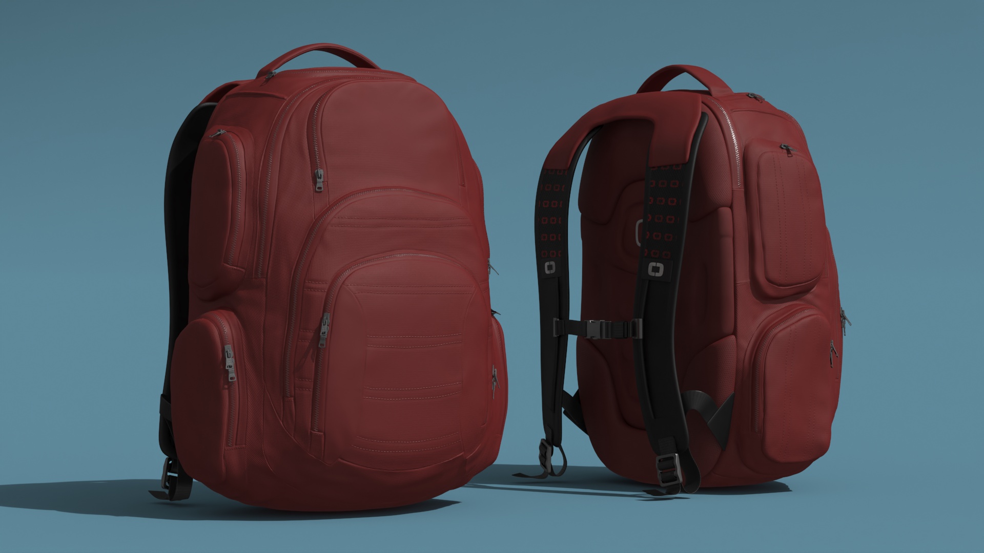 Travel Backpack with Multiple Pockets 3D