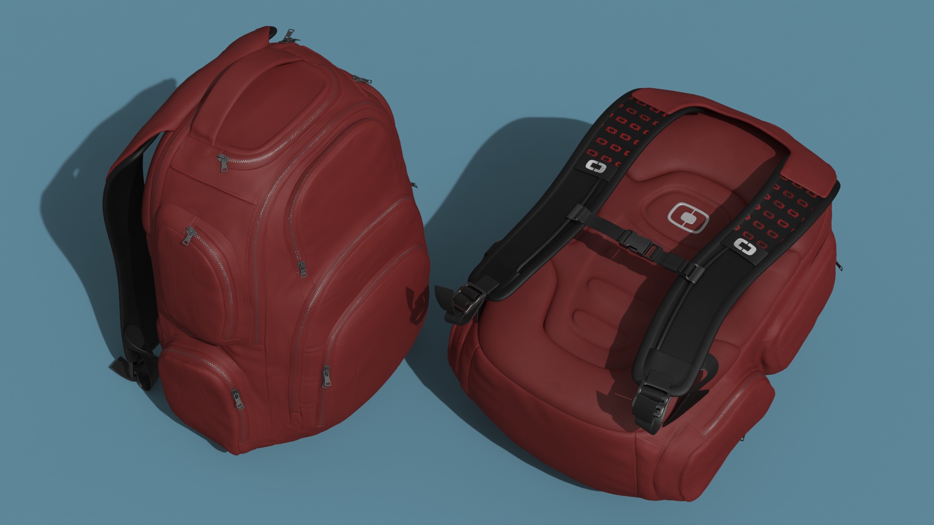Travel Backpack with Multiple Pockets 3D