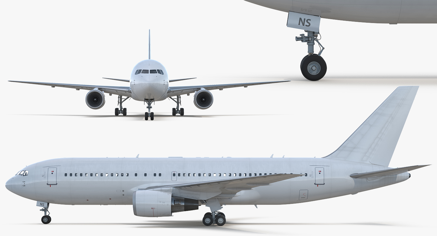 Boeing 767 200 Generic Rigged 3D model