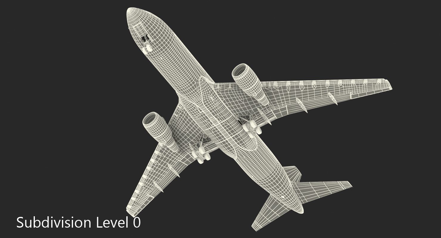 Boeing 767 200 Generic Rigged 3D model