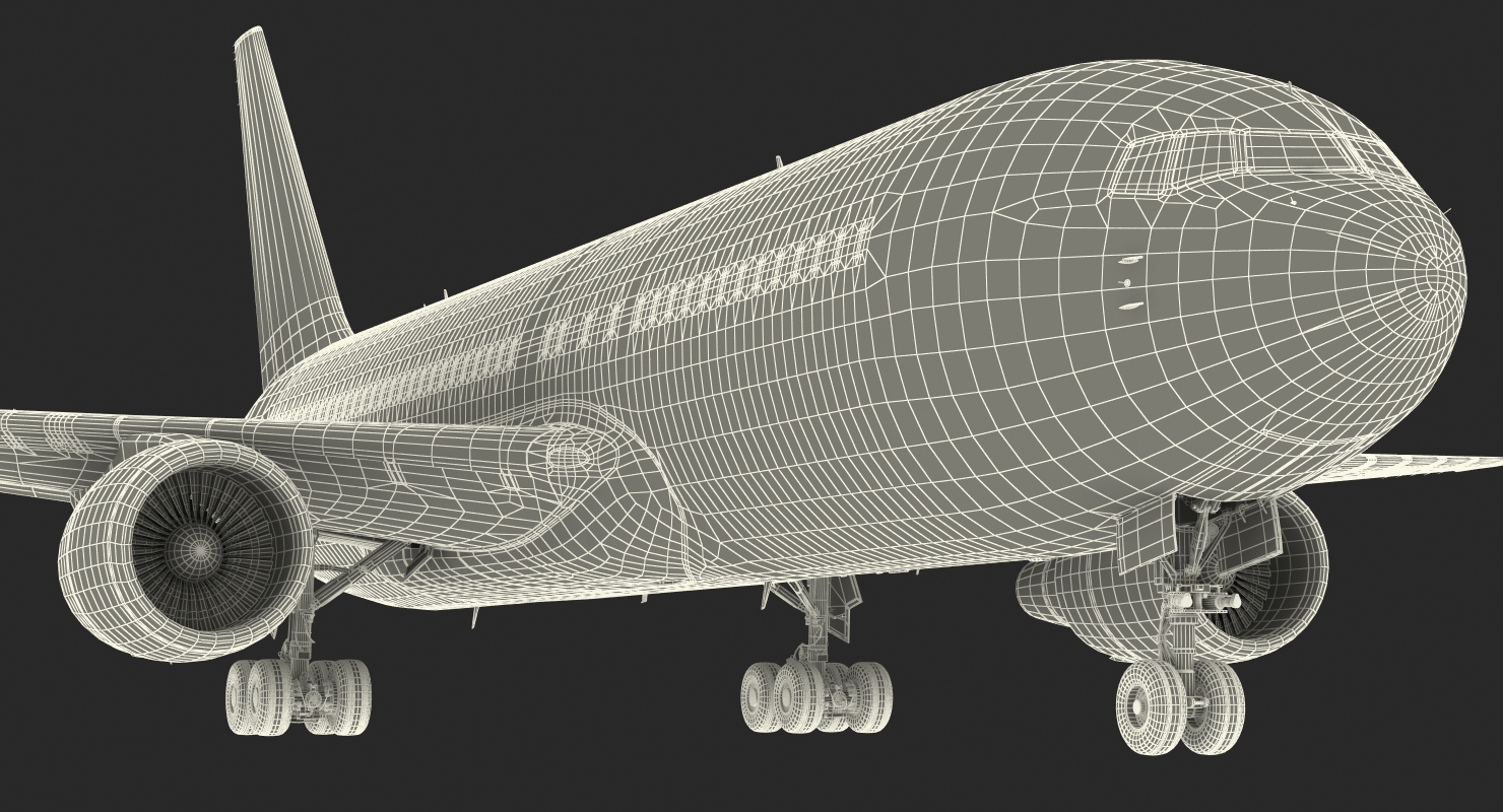 Boeing 767 200 Generic Rigged 3D model