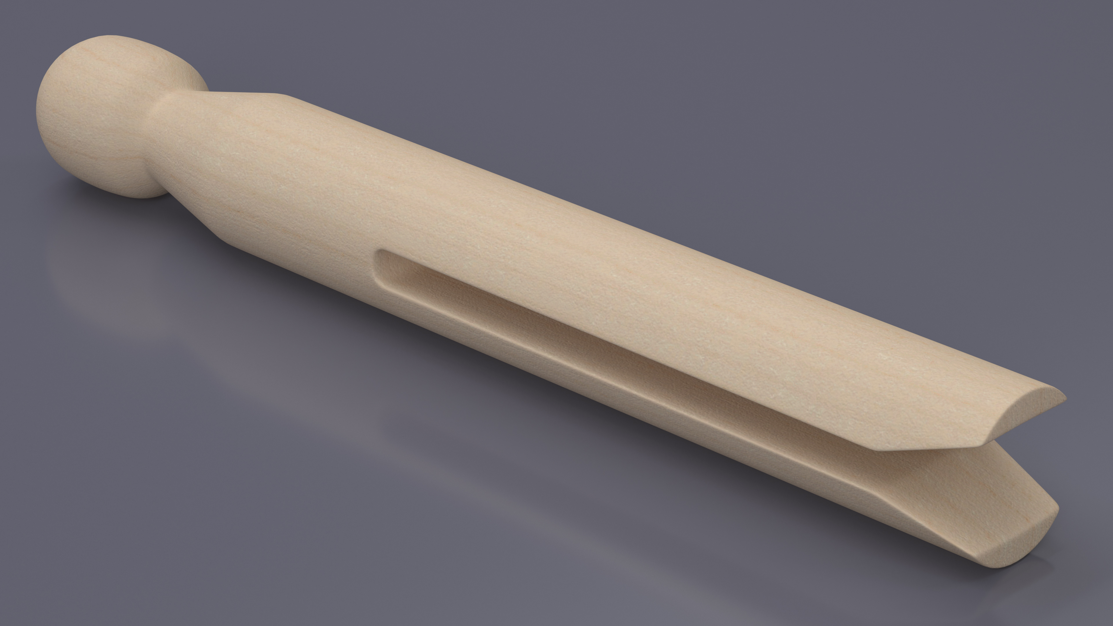3D model Traditional Round Clothespins Light Wood