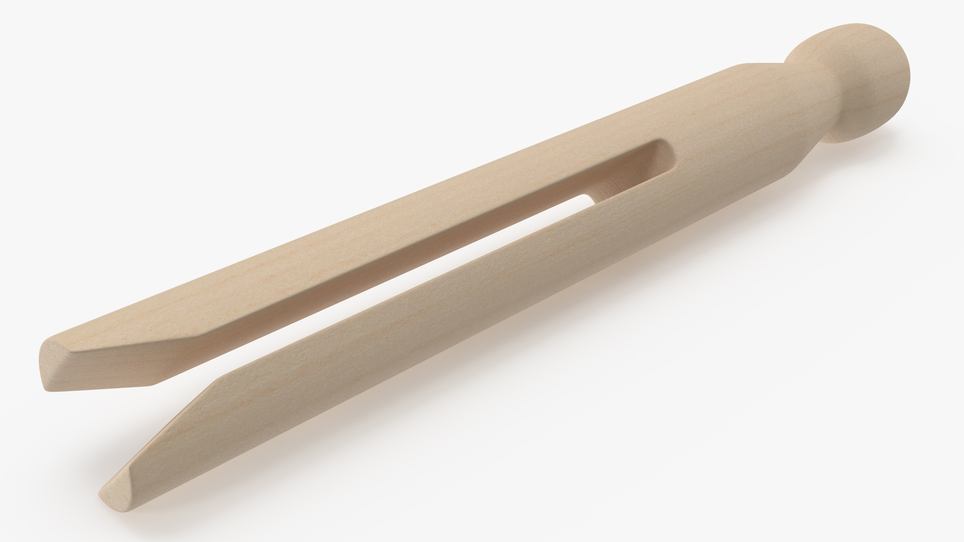 3D model Traditional Round Clothespins Light Wood