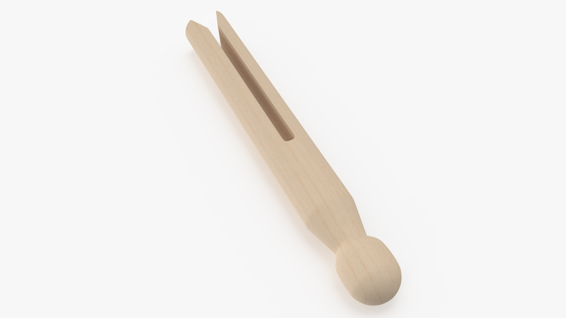 3D model Traditional Round Clothespins Light Wood