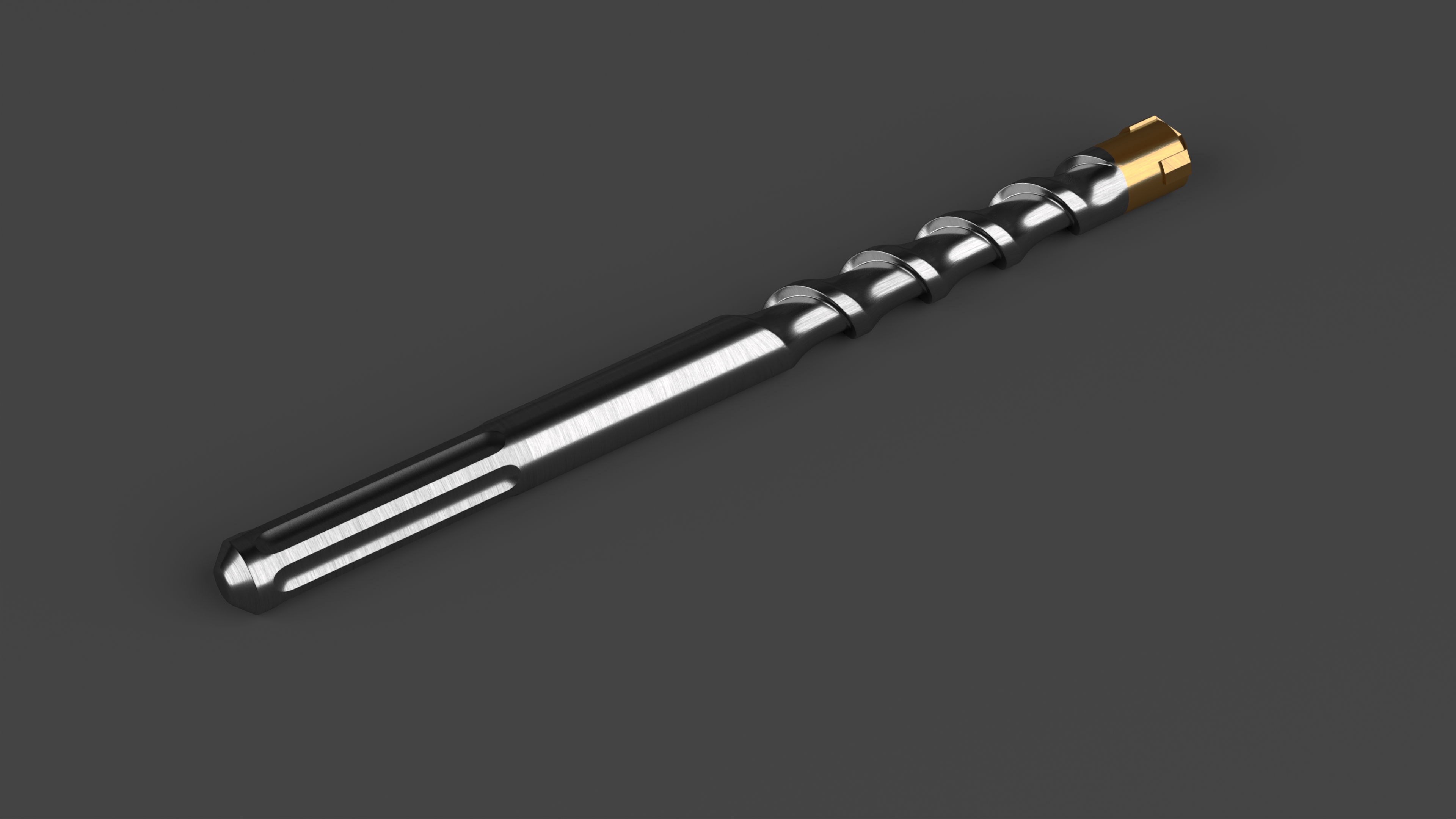 3D Drill Bit 2 Cutter model