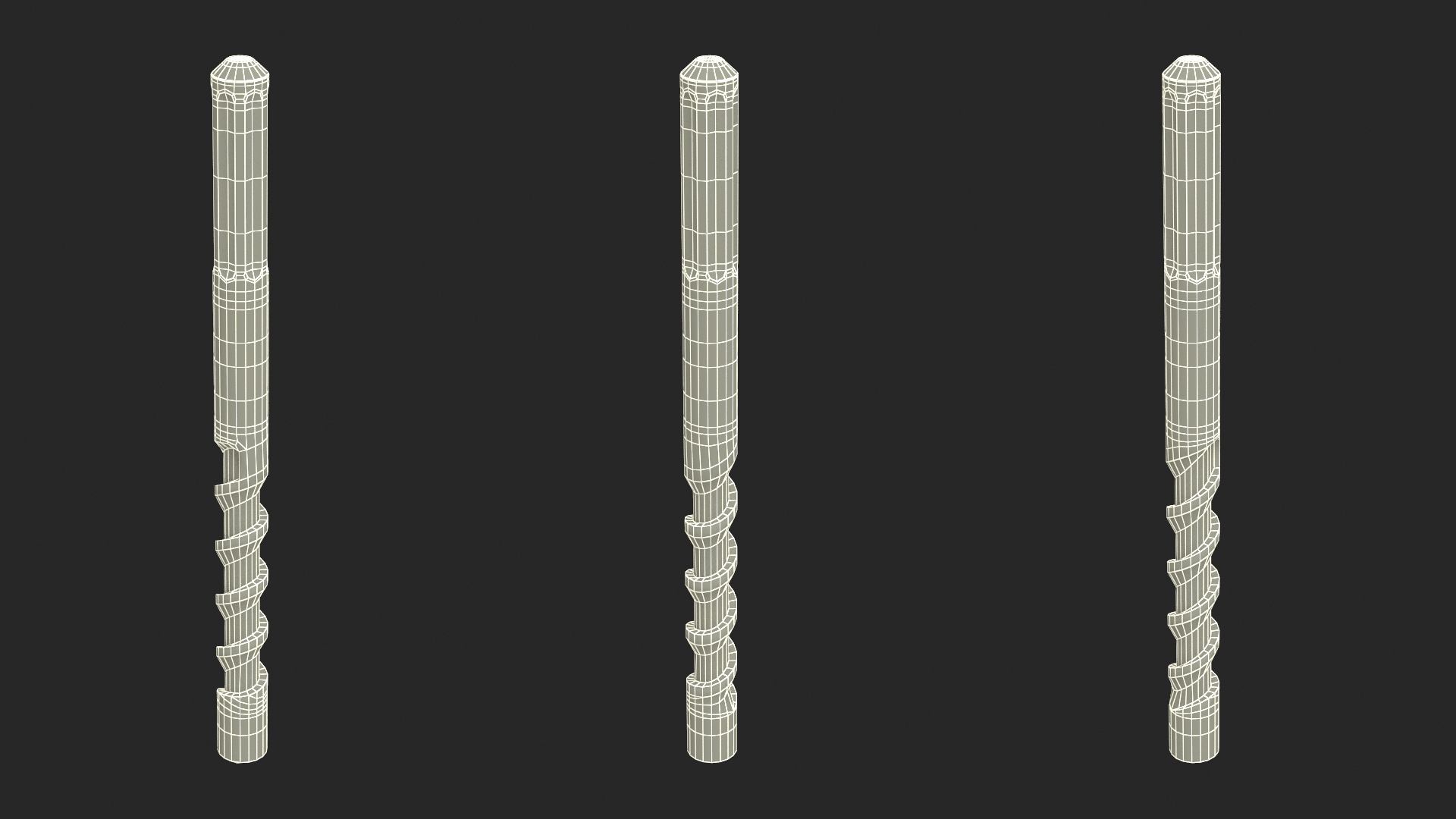 3D Drill Bit 2 Cutter model