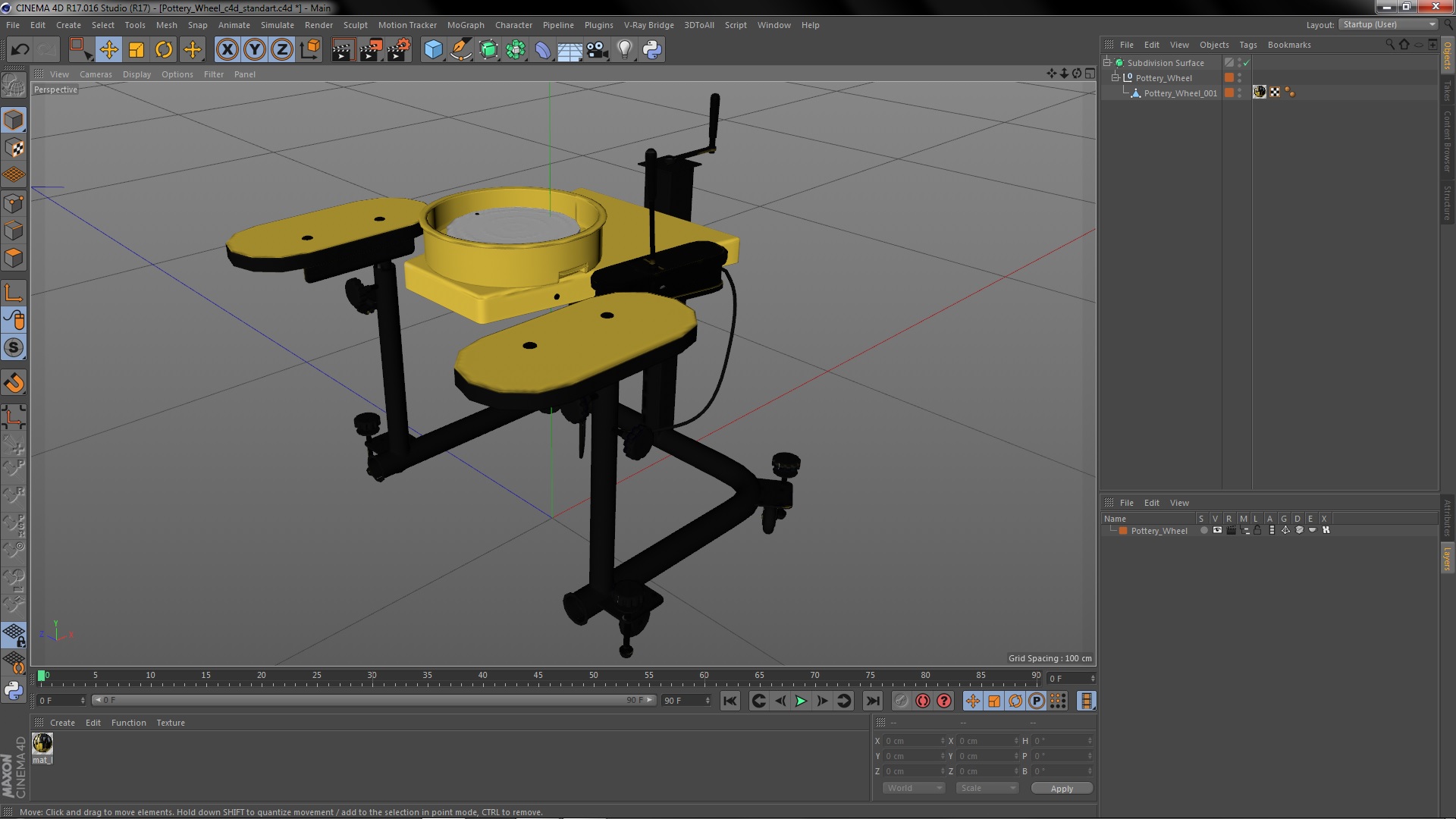3D Pottery Wheel model