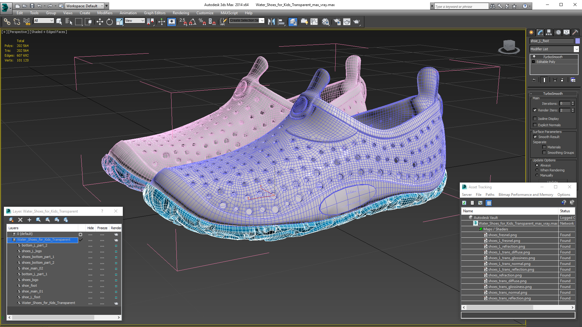 Water Shoes for Kids Transparent 3D