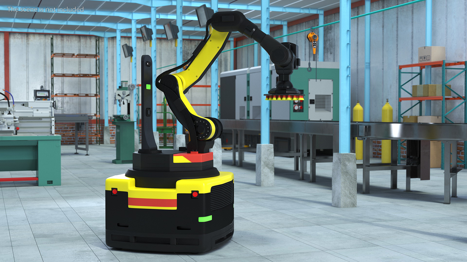 Warehouse Loader Robot Yellow 3D model