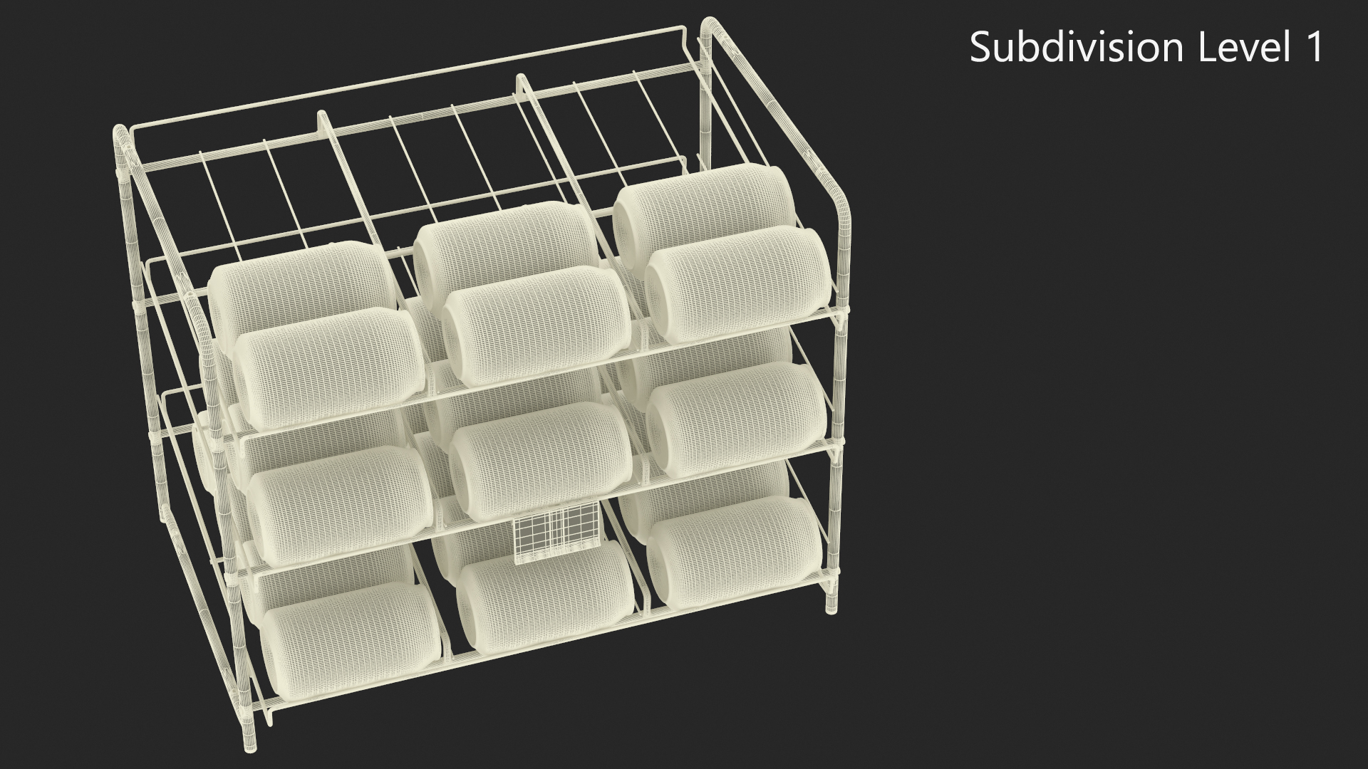 Can Rack Dispenser Chrome with Beer Cans and Price Tag 3D model