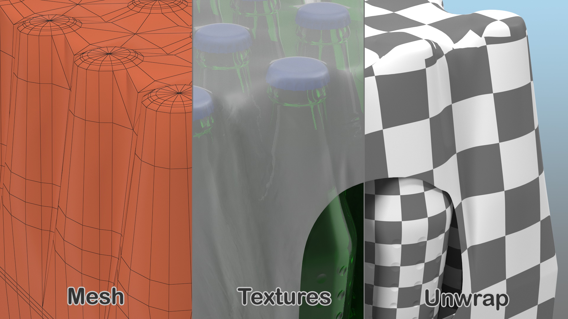 3D model 24 Green Soda Bottle Case