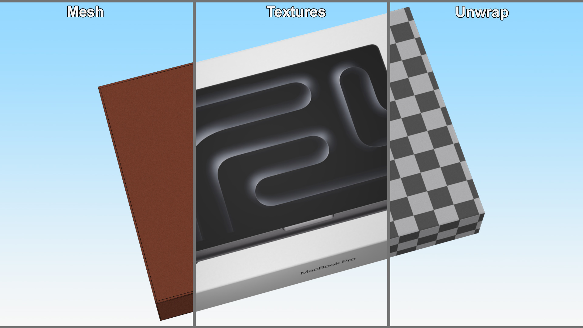16-inch Apple MacBook Pro Packaging Box 3D model
