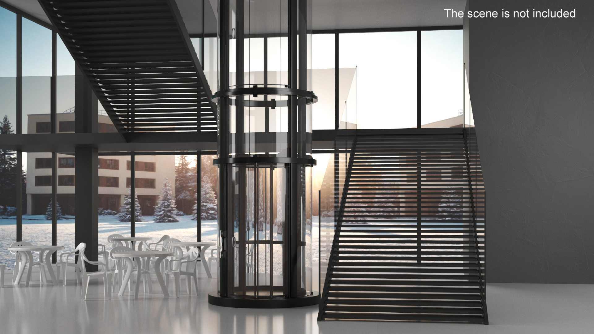 Vuelift Glass Elevator 3D