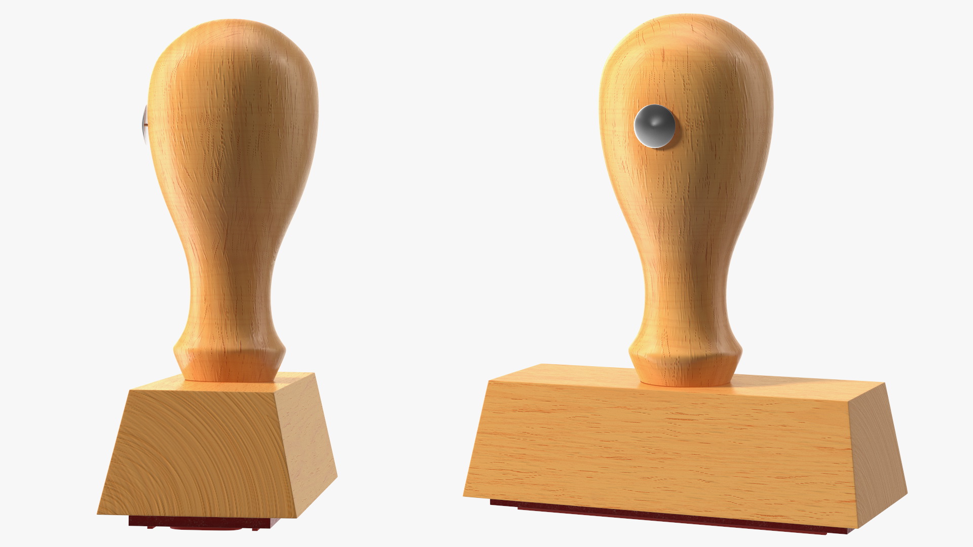 Rubber Stamp with Wood Handle Certified 3D model