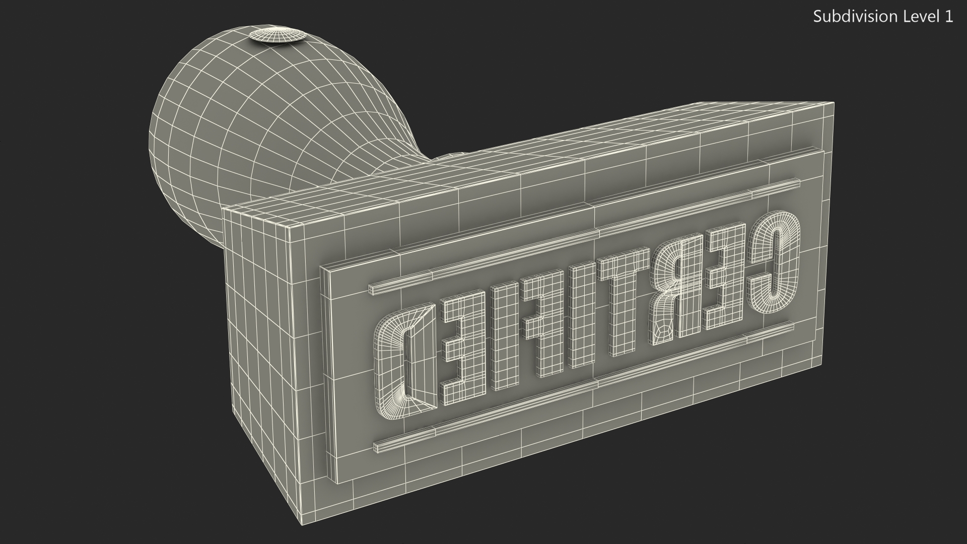 Rubber Stamp with Wood Handle Certified 3D model