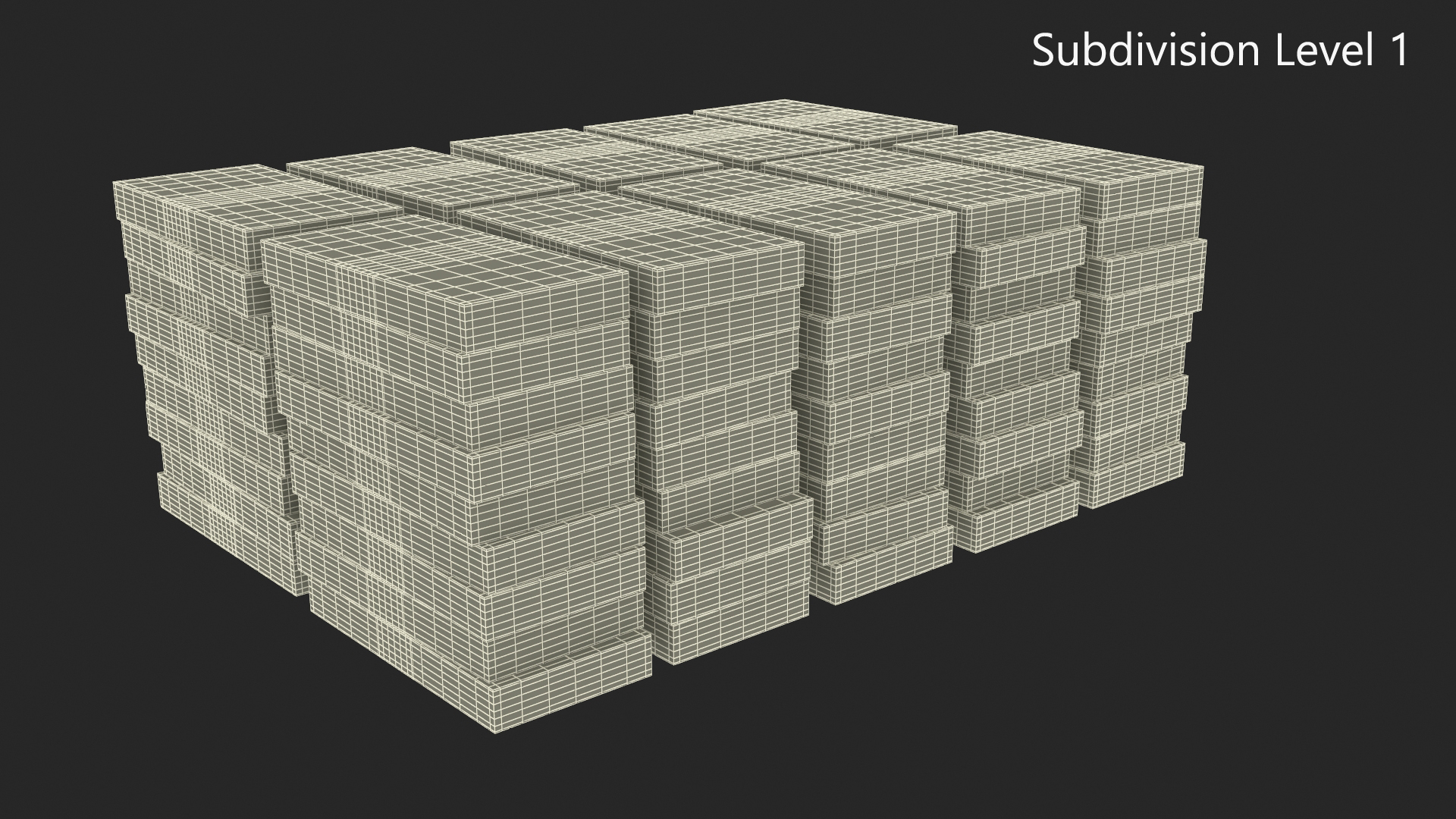 3D Stacked 500 Euro Currency Packs
