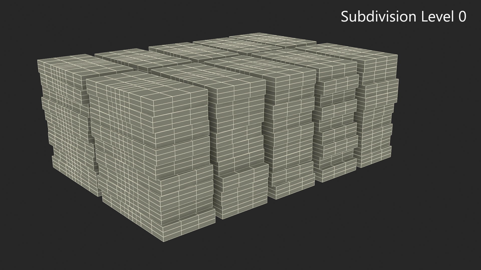 3D Stacked 500 Euro Currency Packs