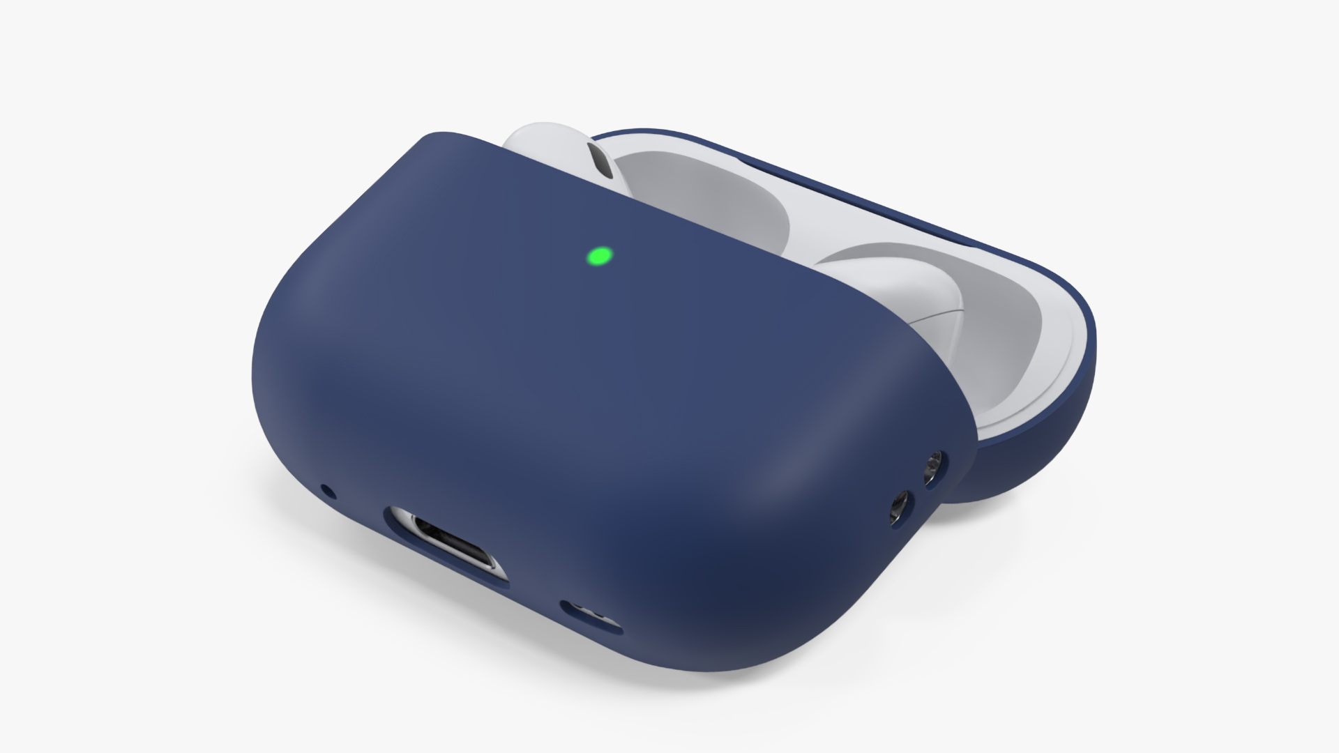 Apple AirPods Pro 2 USB-C with Silicone Case Blue 3D model