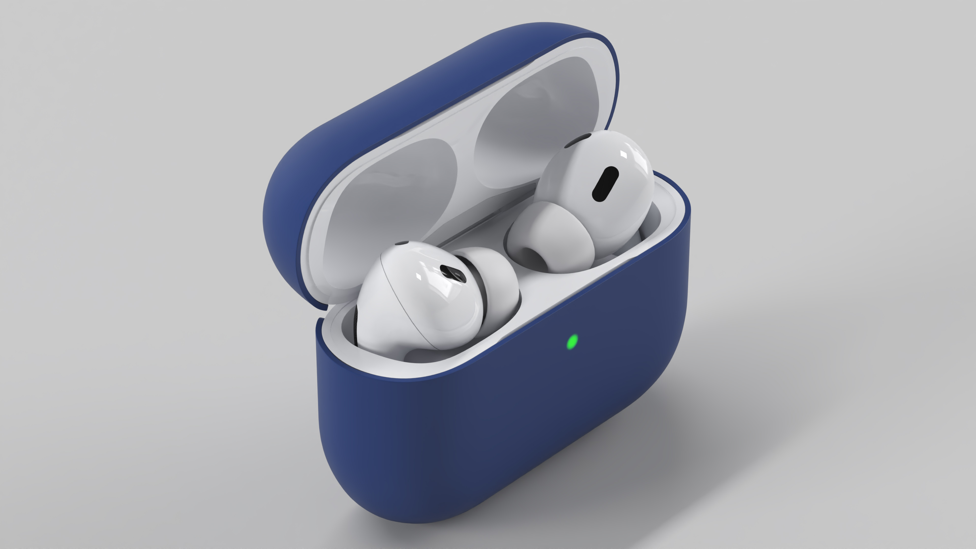 Apple AirPods Pro 2 USB-C with Silicone Case Blue 3D model