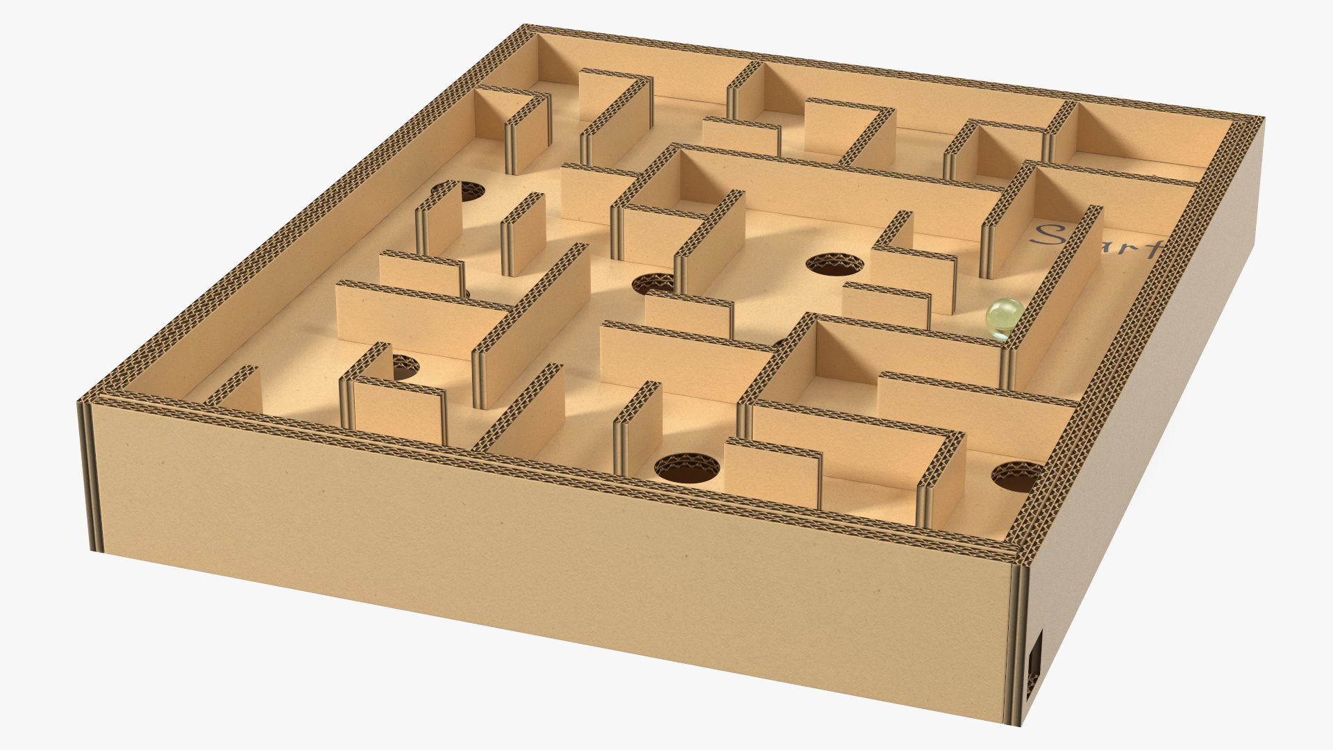 Board Game Marble Labyrinth from Cardboard 3D