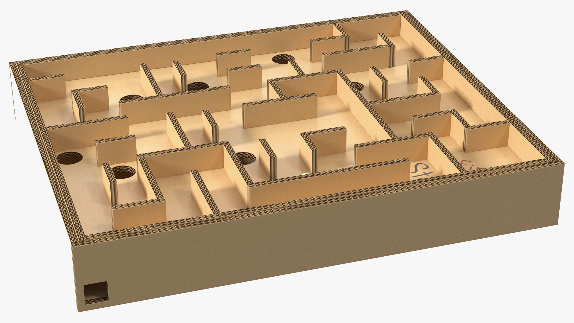 Board Game Marble Labyrinth from Cardboard 3D