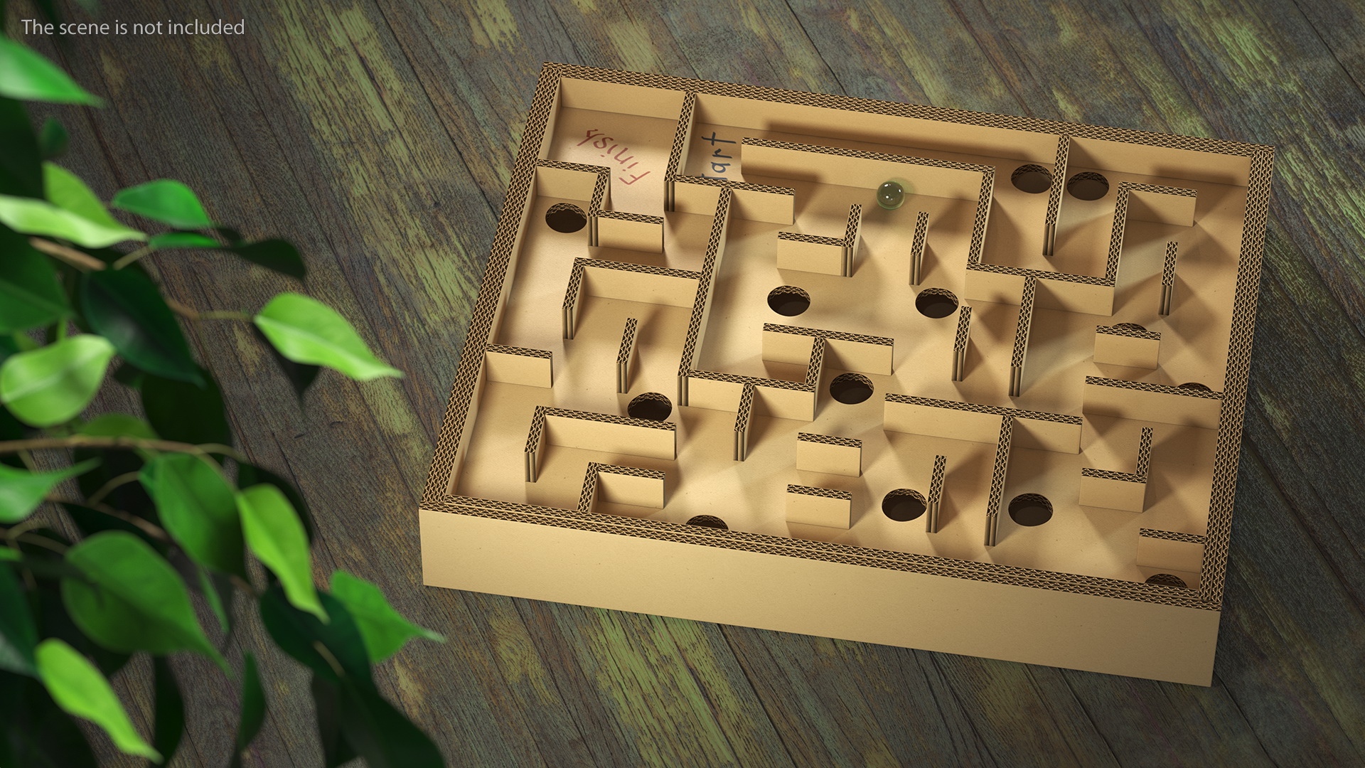 Board Game Marble Labyrinth from Cardboard 3D