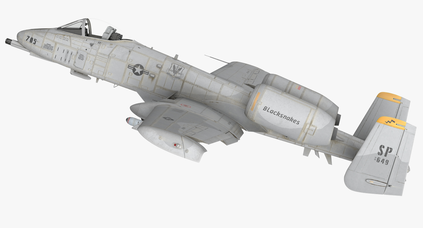Attack Aircraft A 10 Thunderbolt II Rigged 3D