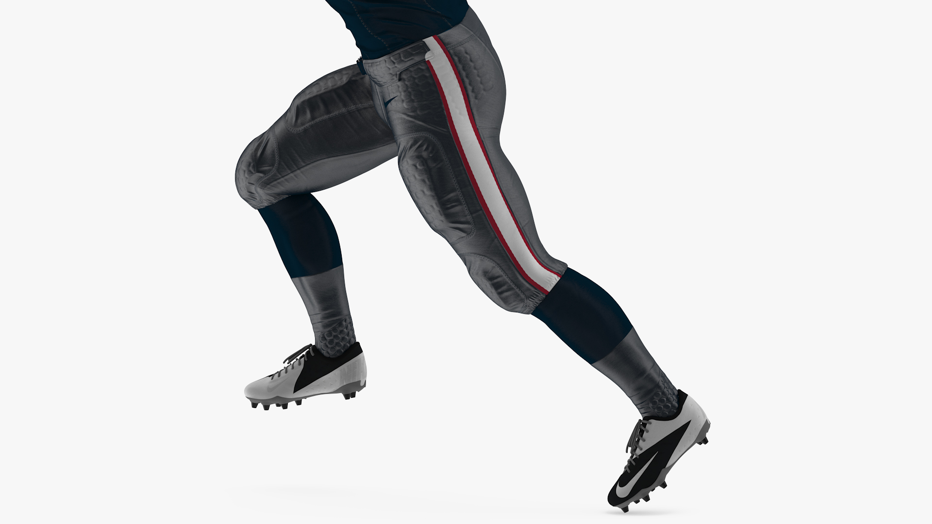3D model Houston Texans American Football Player Running The Ball Fur