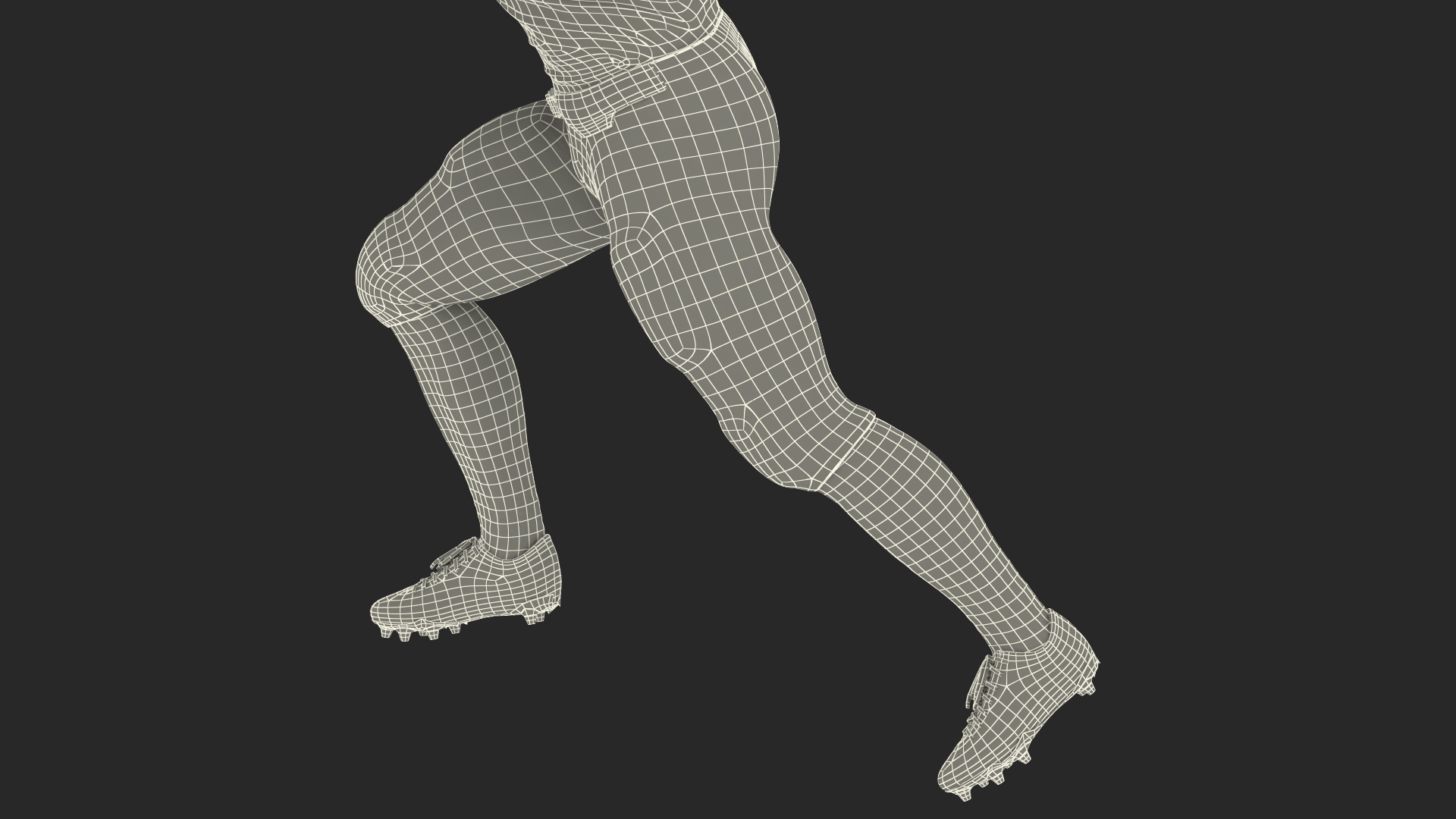 3D model Houston Texans American Football Player Running The Ball Fur