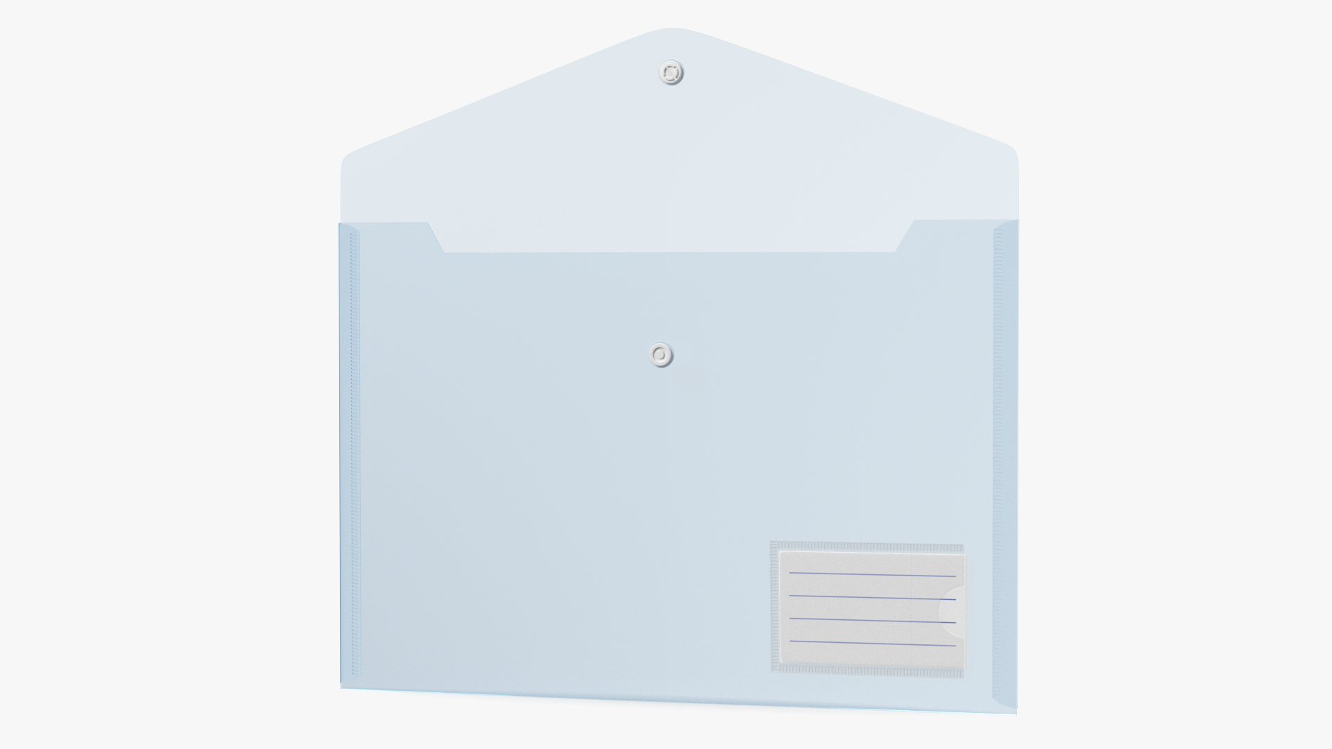 Clear Plastic Document Folder Open Blue 3D model