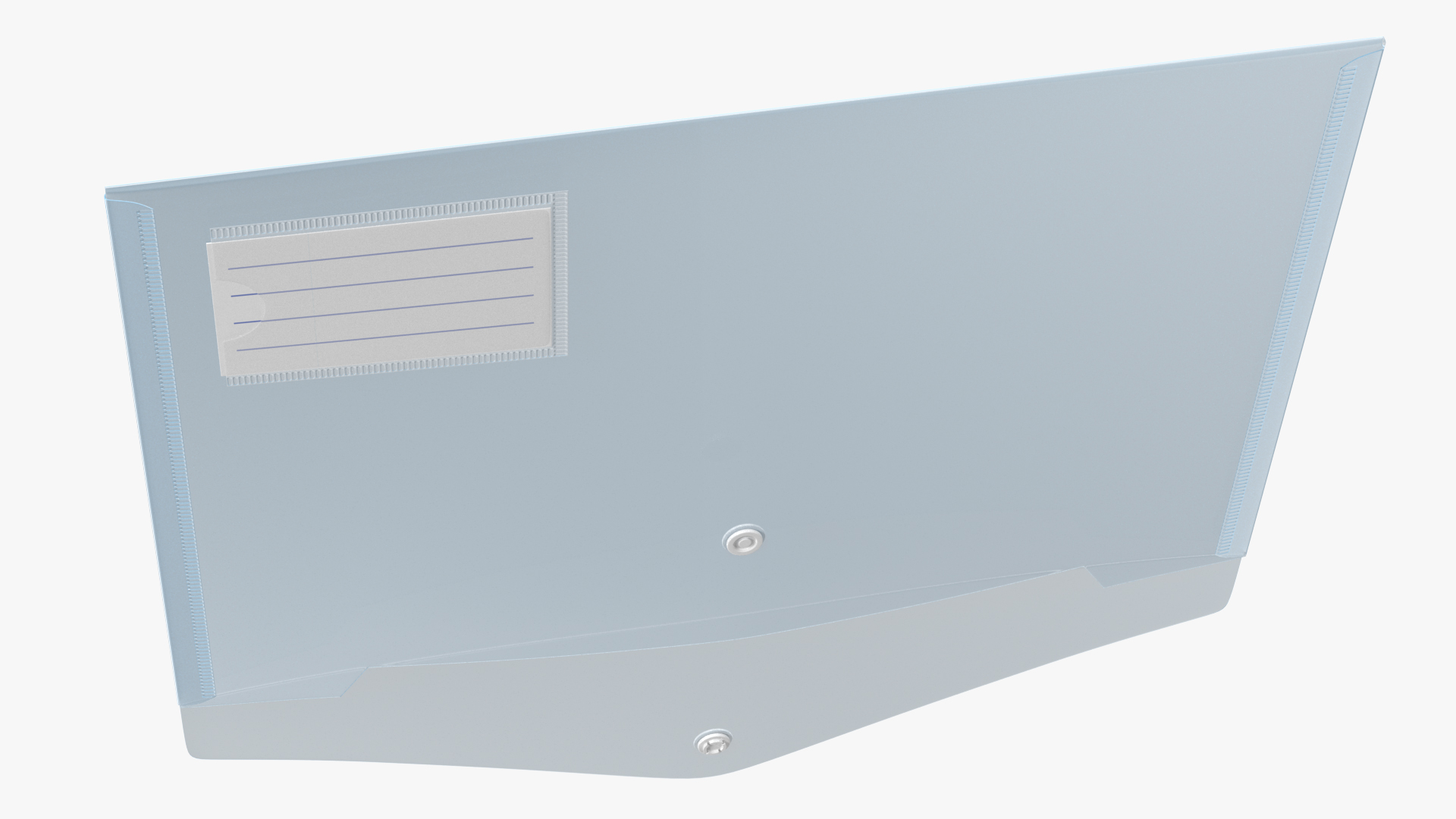 Clear Plastic Document Folder Open Blue 3D model