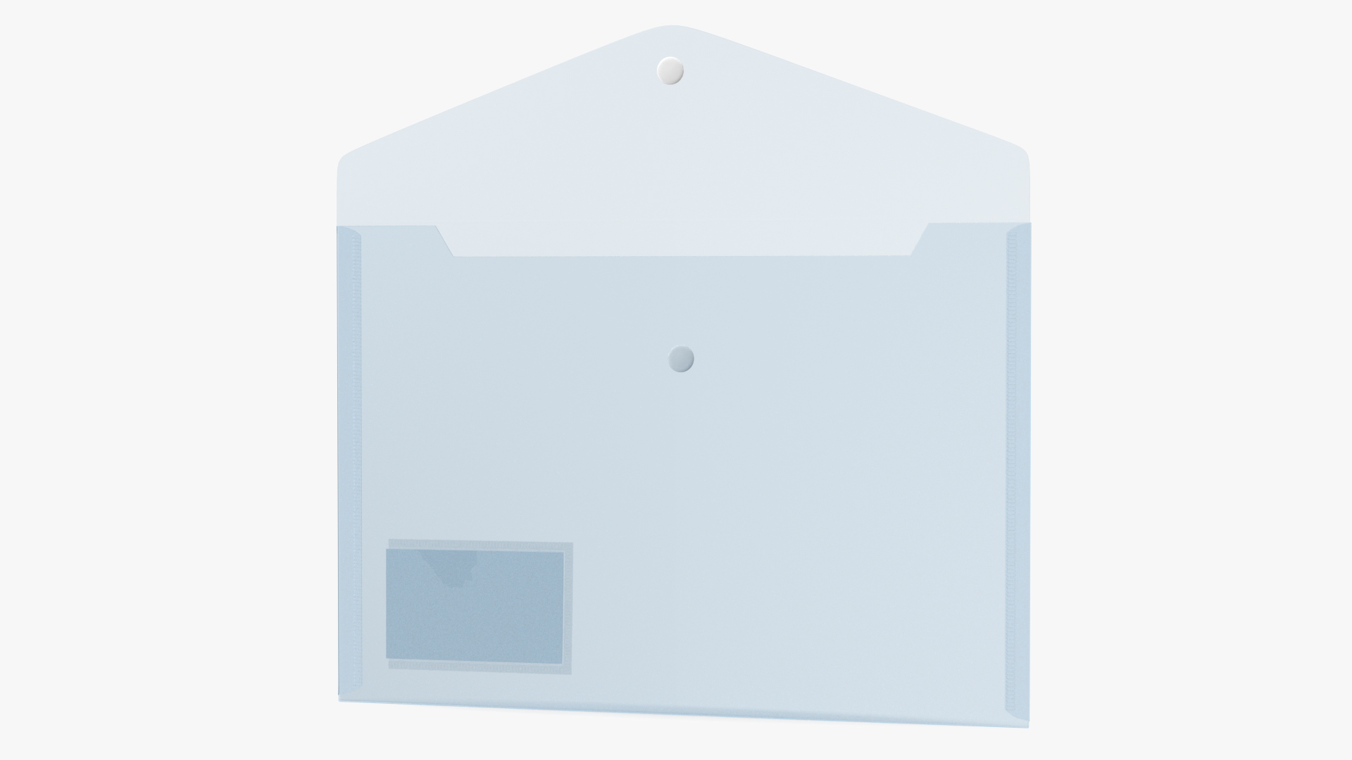 Clear Plastic Document Folder Open Blue 3D model