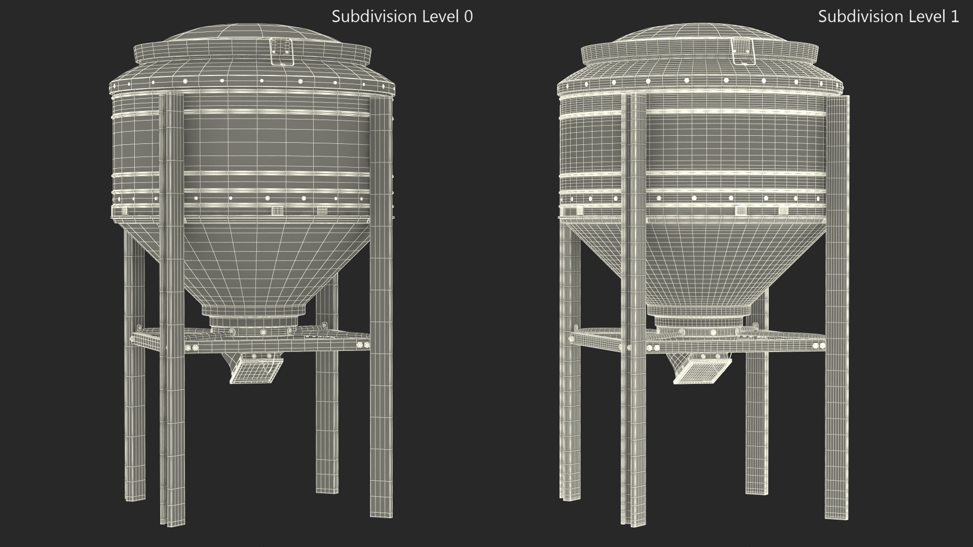 3D Mini Corn Bin model