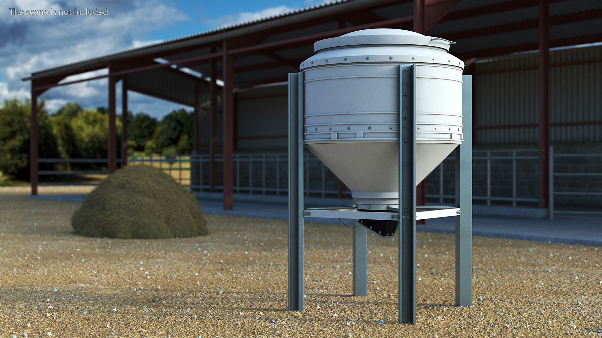 3D Mini Corn Bin model